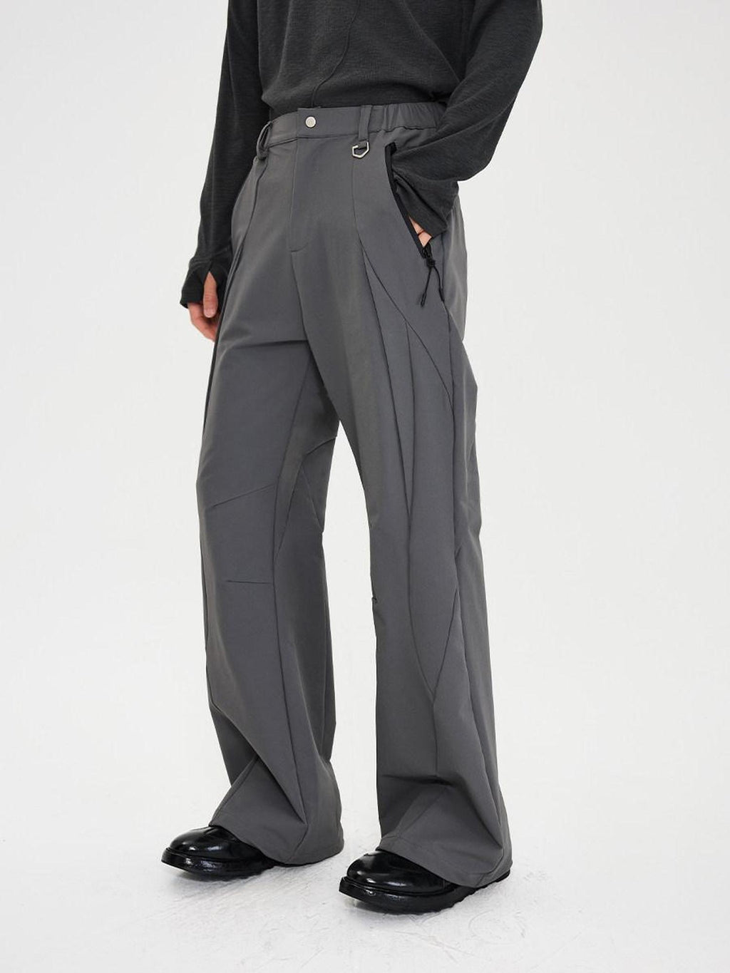 CATSSTAC Waterproof Casual Straight Leg Button Fly Natural Waist Everyday Shell Pants