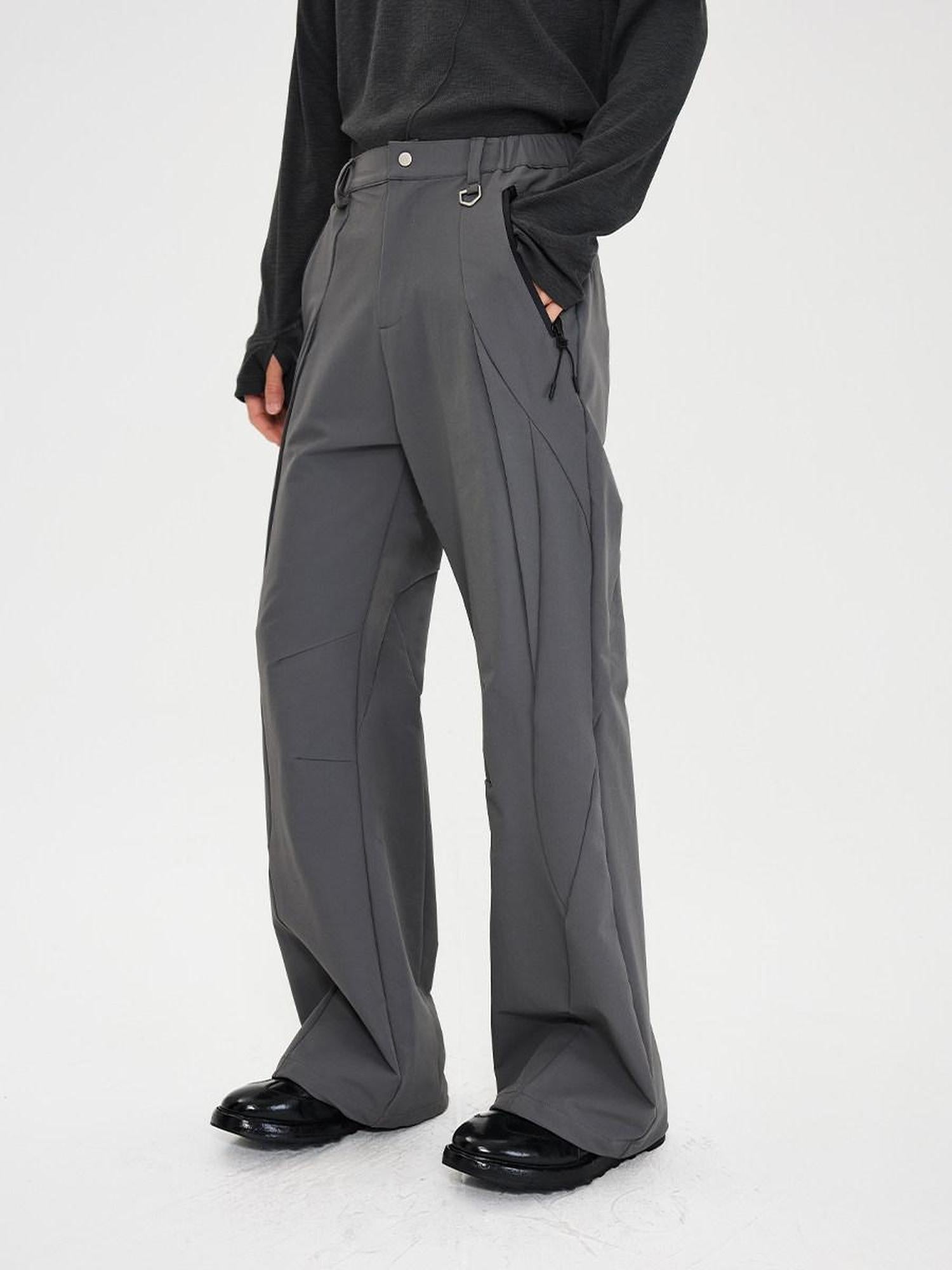 CATSSTAC Waterproof Casual Straight Leg Button Fly Natural Waist Everyday Shell Pants