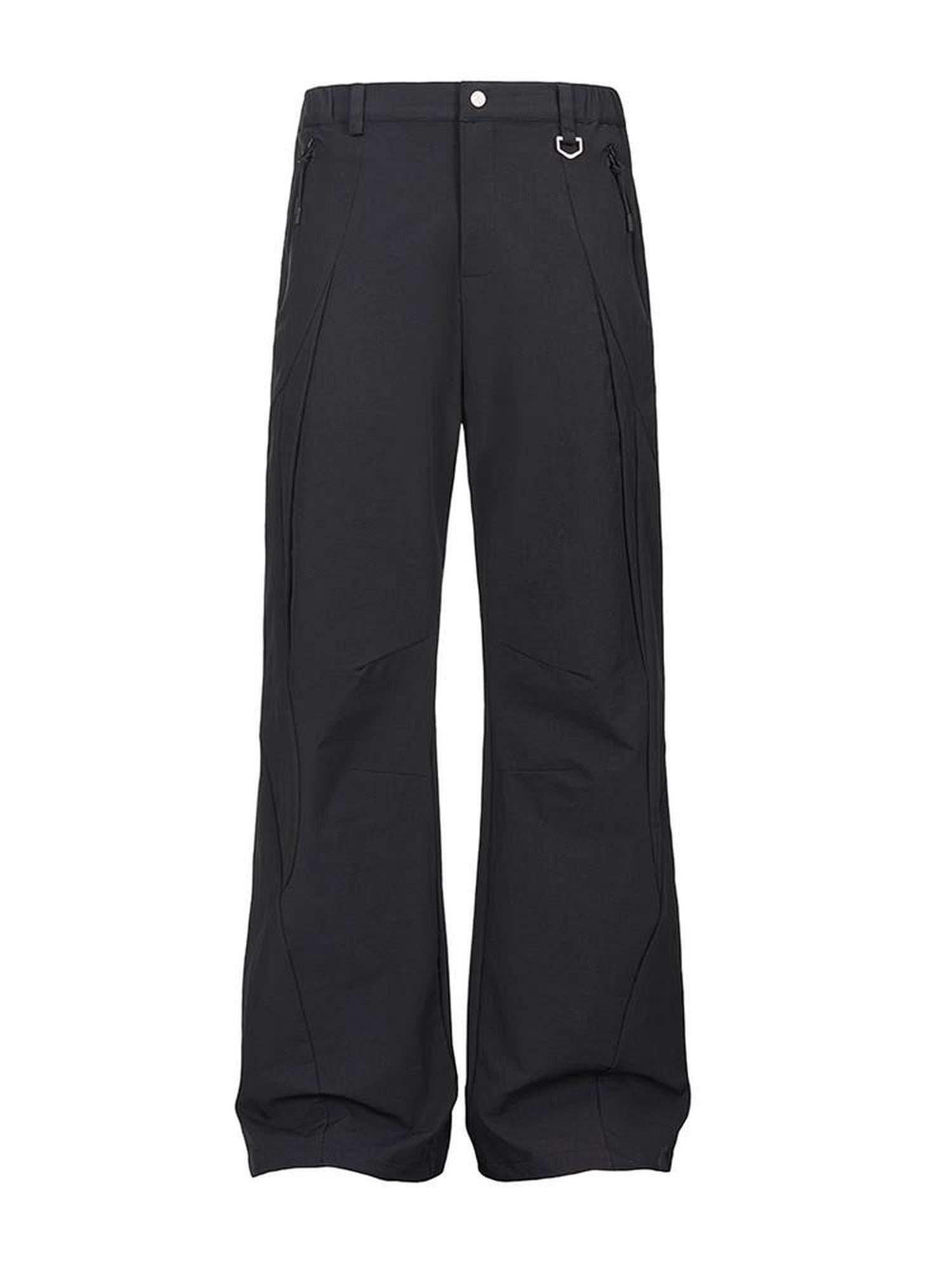 CATSSTAC Waterproof Casual Straight Leg Button Fly Natural Waist Everyday Shell Pants