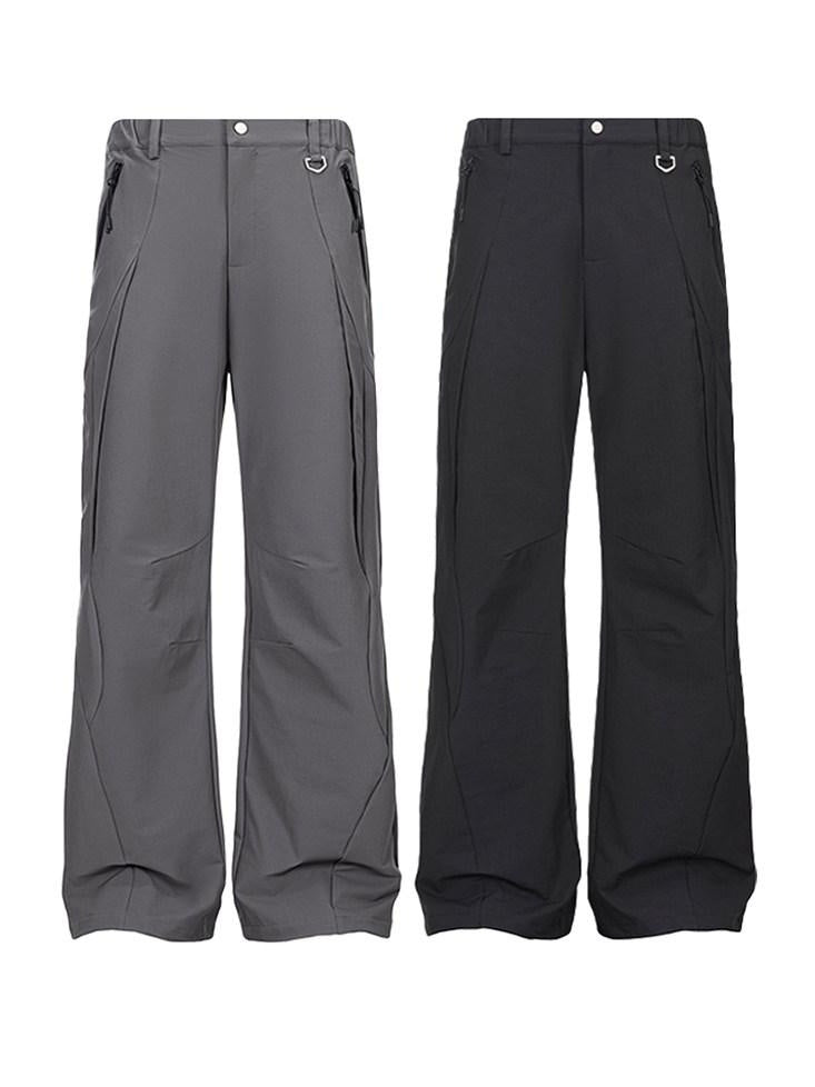 CATSSTAC Waterproof Casual Straight Leg Button Fly Natural Waist Everyday Shell Pants