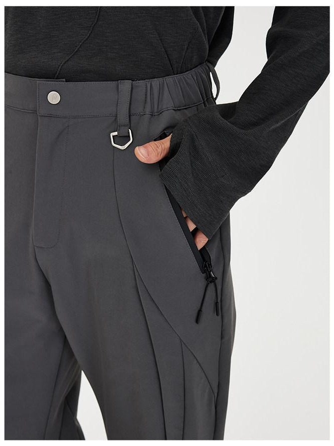 CATSSTAC Waterproof Casual Straight Leg Button Fly Natural Waist Everyday Shell Pants