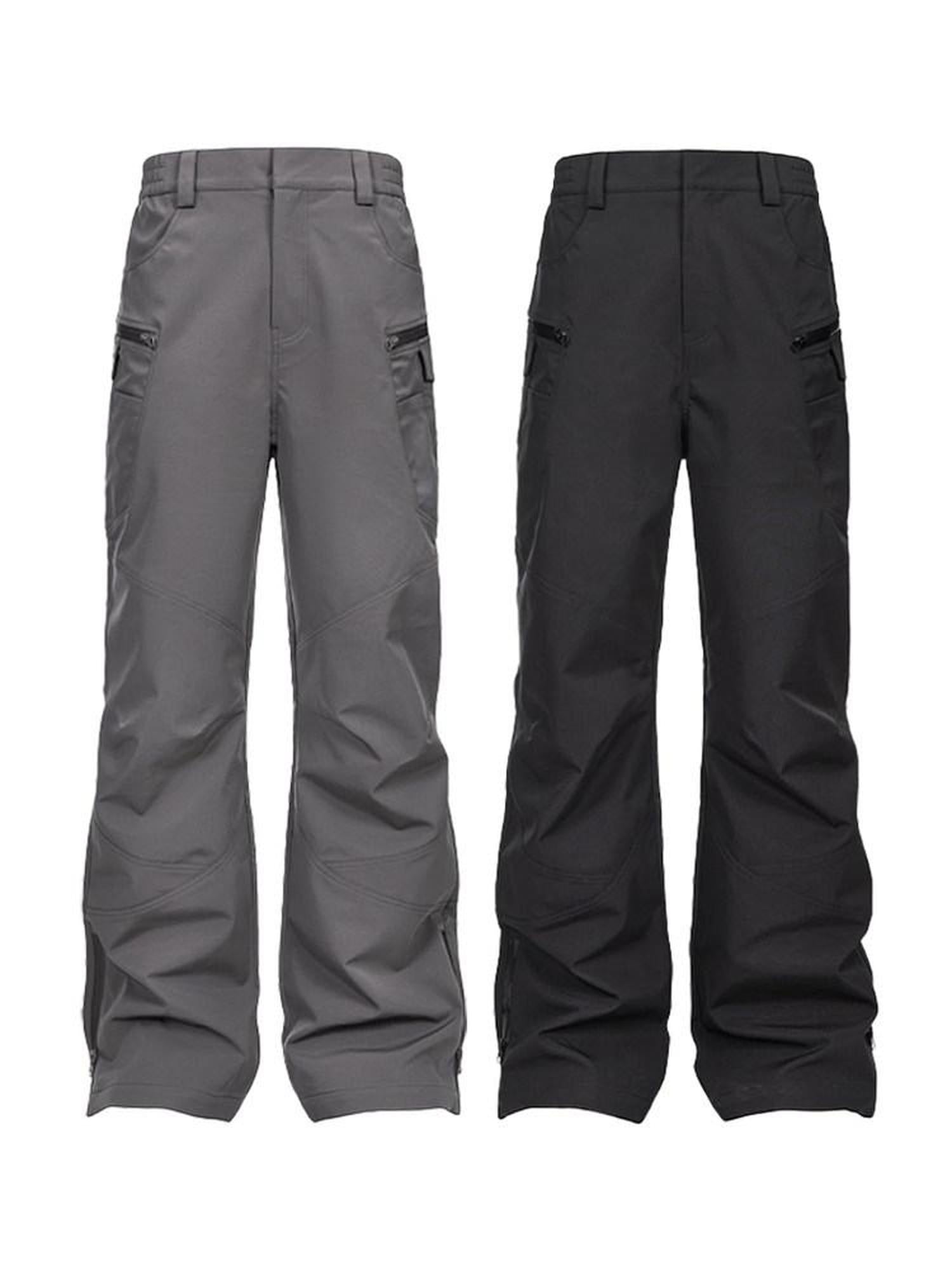 CATSSTAC Waterproof Loose Straight Leg Casual Youth Black Gray Shell Pants