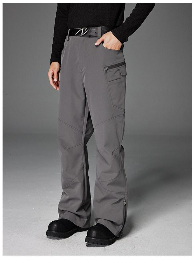 CATSSTAC Waterproof Loose Straight Leg Casual Youth Black Gray Shell Pants
