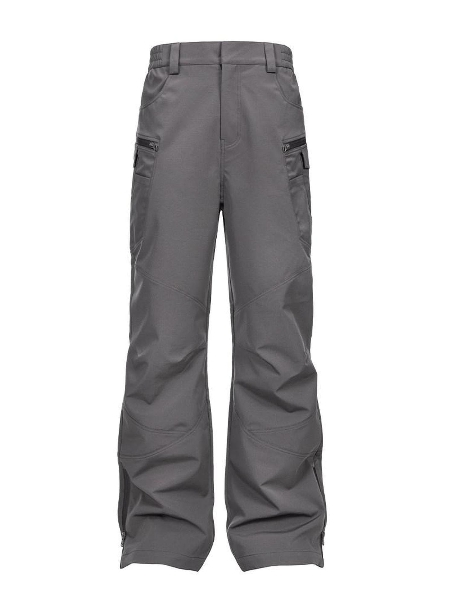 CATSSTAC Waterproof Loose Straight Leg Casual Youth Black Gray Shell Pants