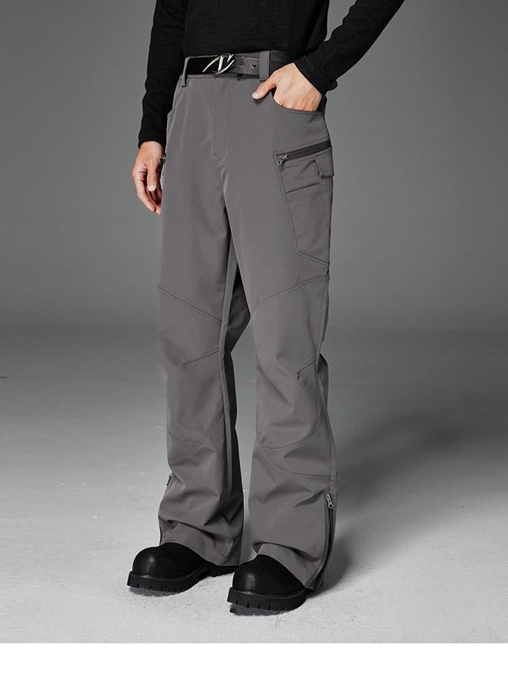 CATSSTAC Waterproof Loose Straight Leg Casual Youth Black Gray Shell Pants