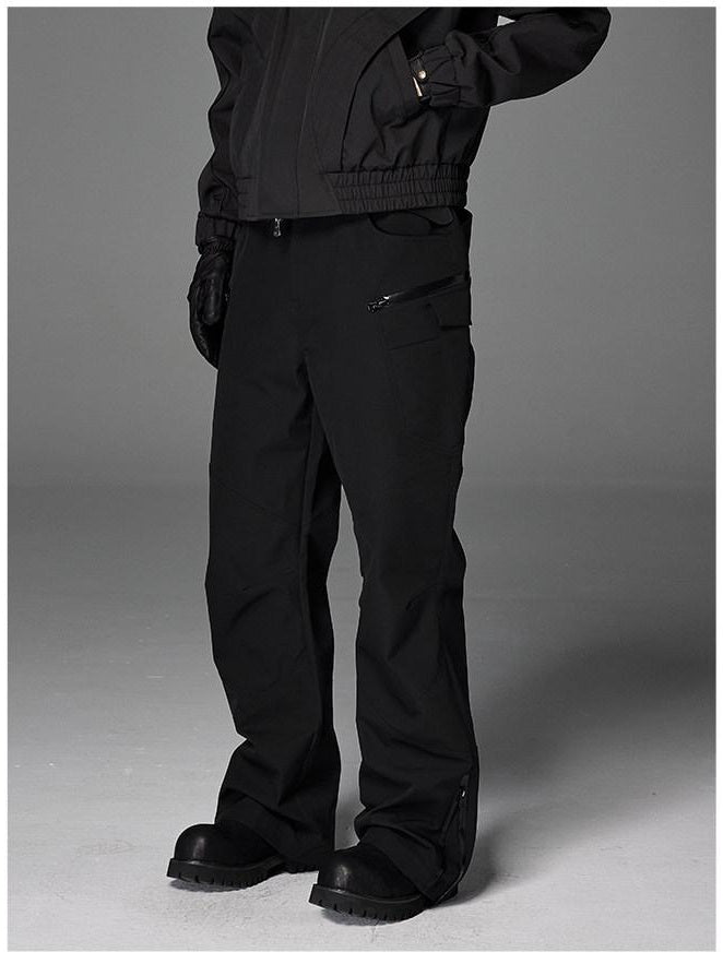 CATSSTAC Waterproof Loose Straight Leg Casual Youth Black Gray Shell Pants