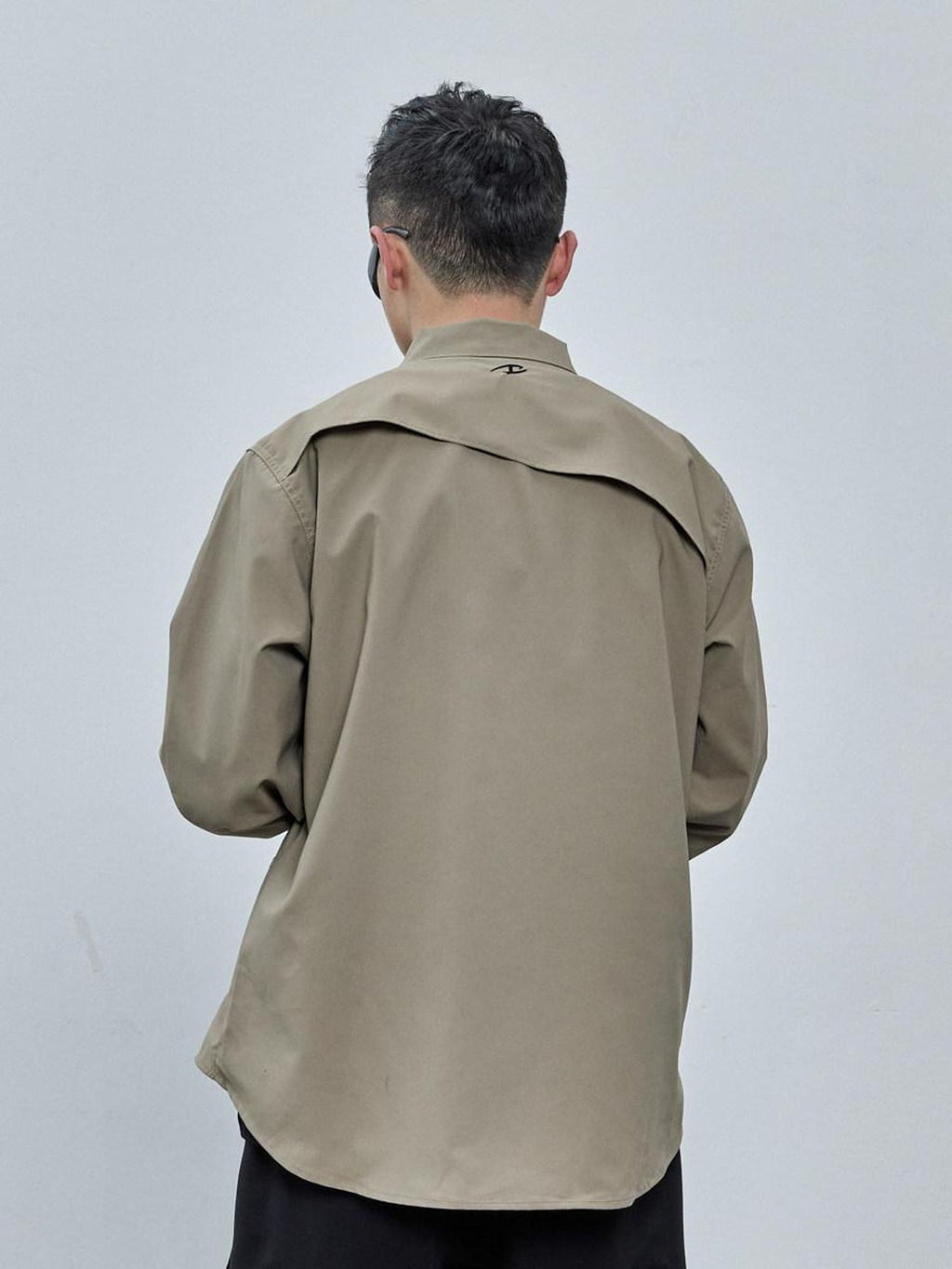 CATSSTAC Waterproof Stain Resistant Loose Zipper Long Sleeve Youth Black Beige Shirts