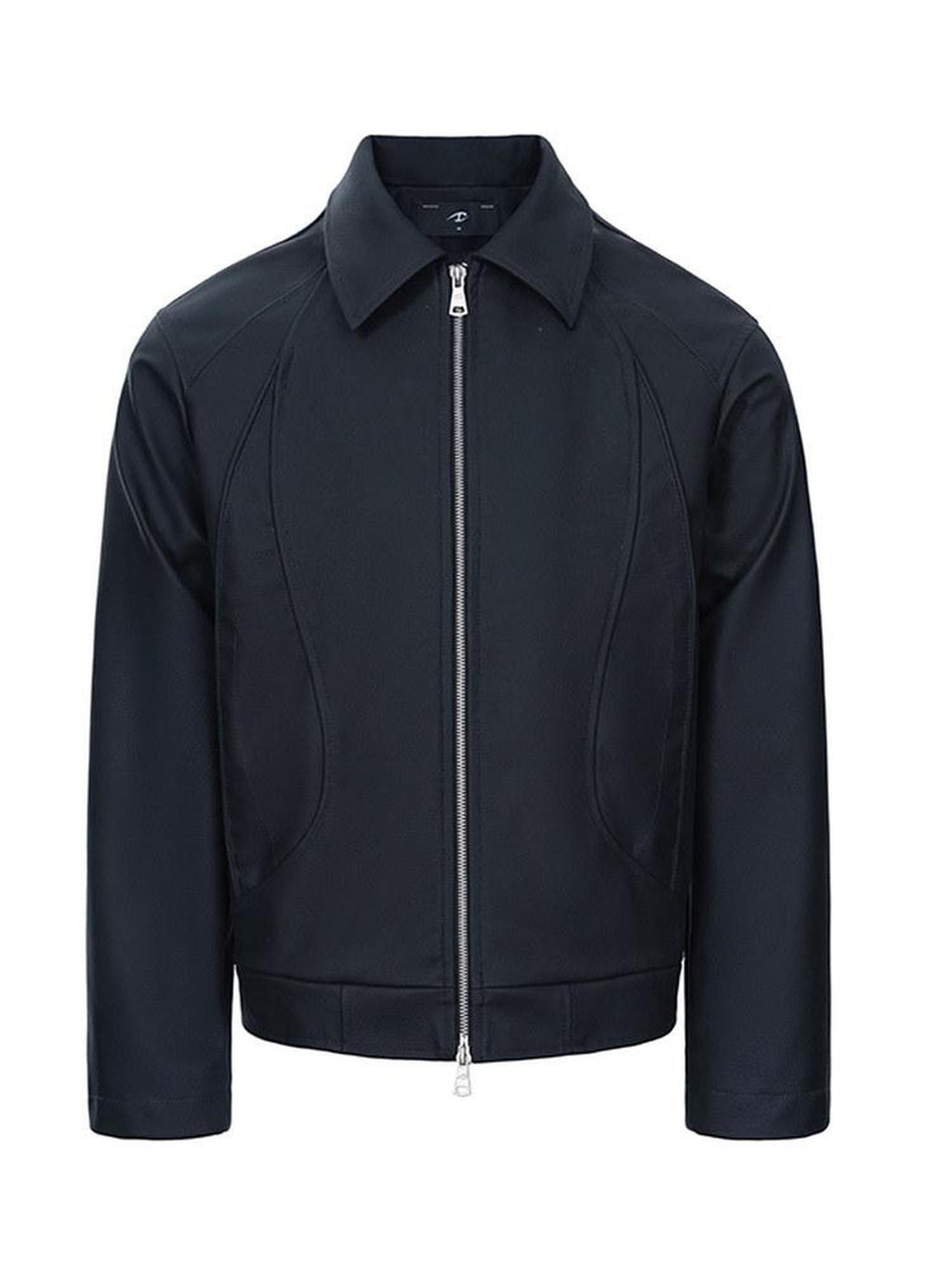 CATSSTAC Windproof Loose Fit High Collar Zip Short Unisex Polyester Cropped Jackets