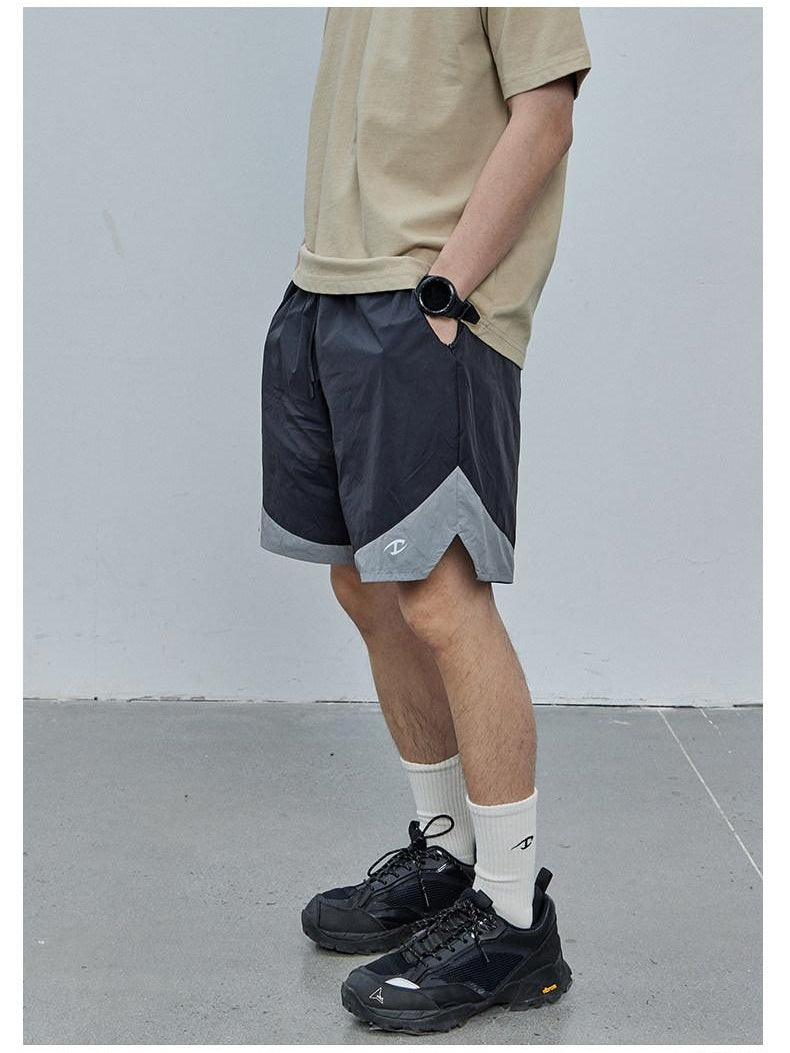 CATSSTAC Wrinkle Free Loose Fit Pockets Mid Rise Youth Casual Black Khaki Sports Shorts