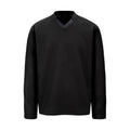 CATSSTAC_Youthful_Trendy_Oversized_V-neck_Long_Sleeve_Casual_Black_Gray_M_To_2Xl_Knitwear_MISSTT