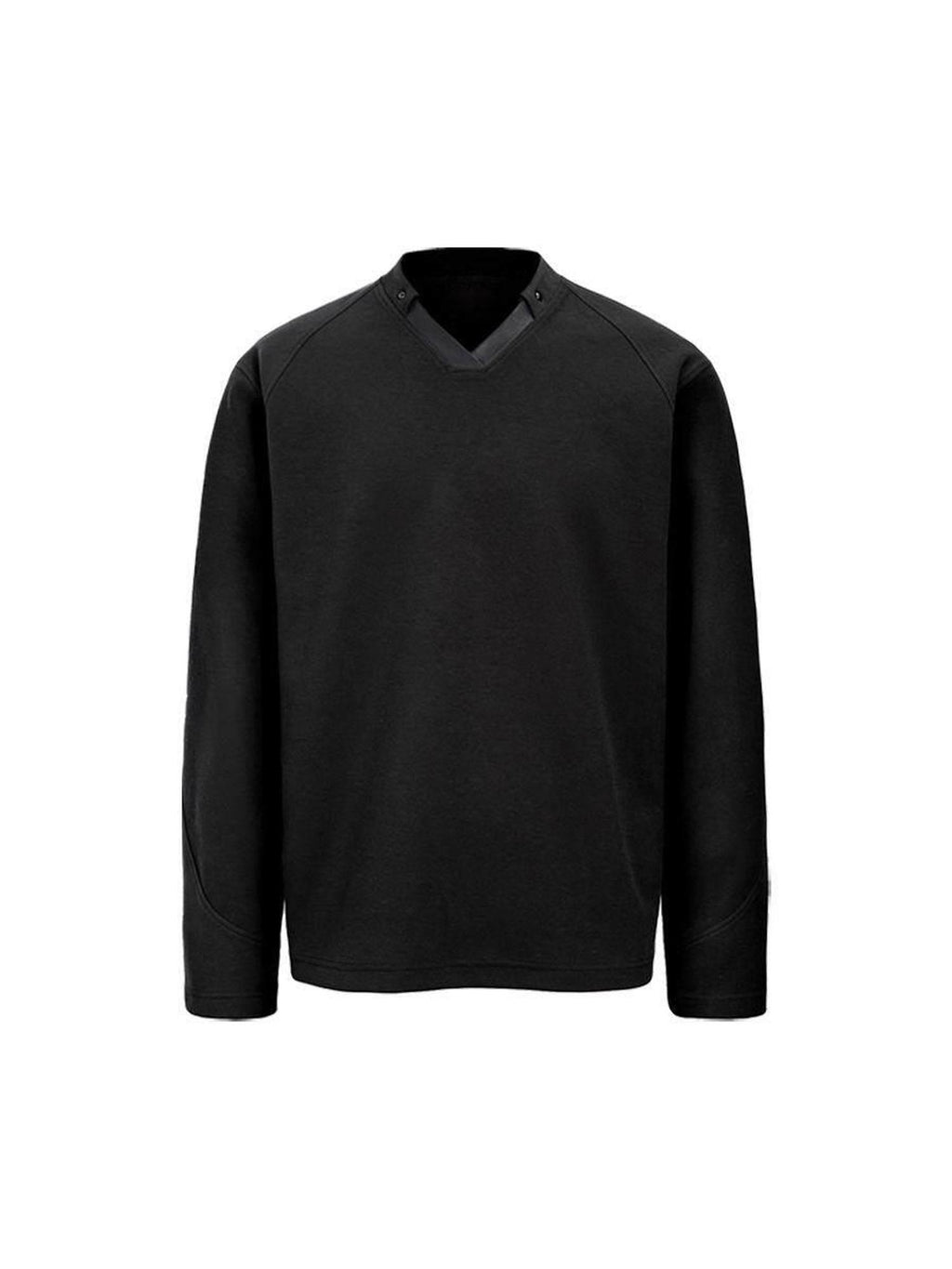 CATSSTAC Youthful Trendy Oversized V-neck Long Sleeve Casual Black Gray M To 2Xl Knitwear