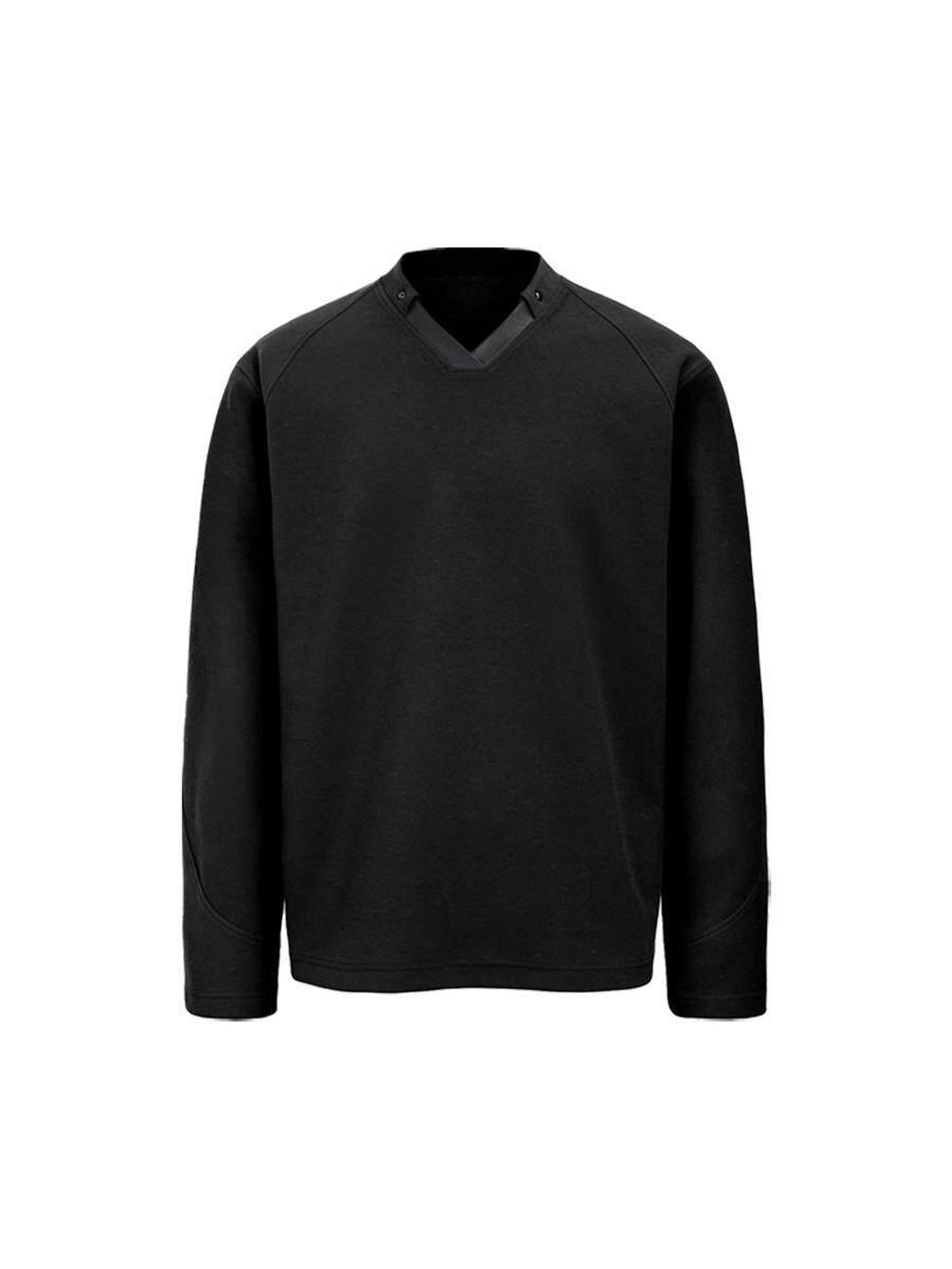 CATSSTAC Youthful Trendy Oversized V-neck Long Sleeve Casual Black Gray M To 2Xl Knitwear