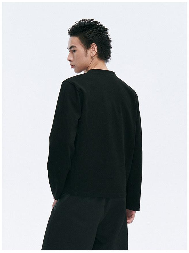 CATSSTAC Youthful Trendy Oversized V-neck Long Sleeve Casual Black Gray M To 2Xl Knitwear
