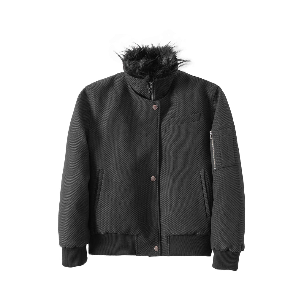 Hypeyourself_90%_Goose_Down_180G_Short_Regular_Fit_Stand_Collar_Casual_Black_Down_Jackets_MISSTT