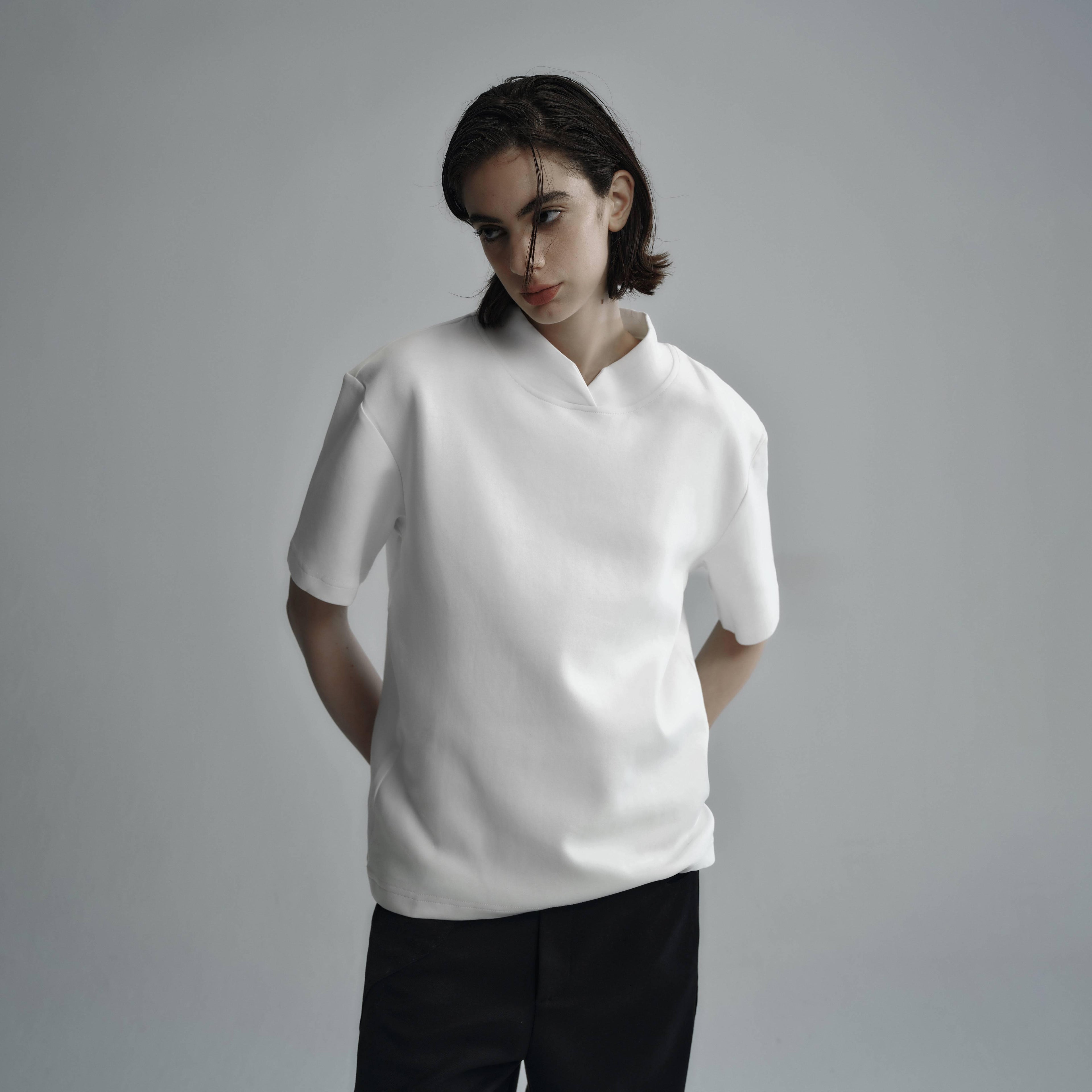 Hypeyourself_Breathable_Anti_Pilling_Cotton_Blend_Half_Mock_Neck_Unisex_Short_Sleeve_T-Shirts_MISSTT
