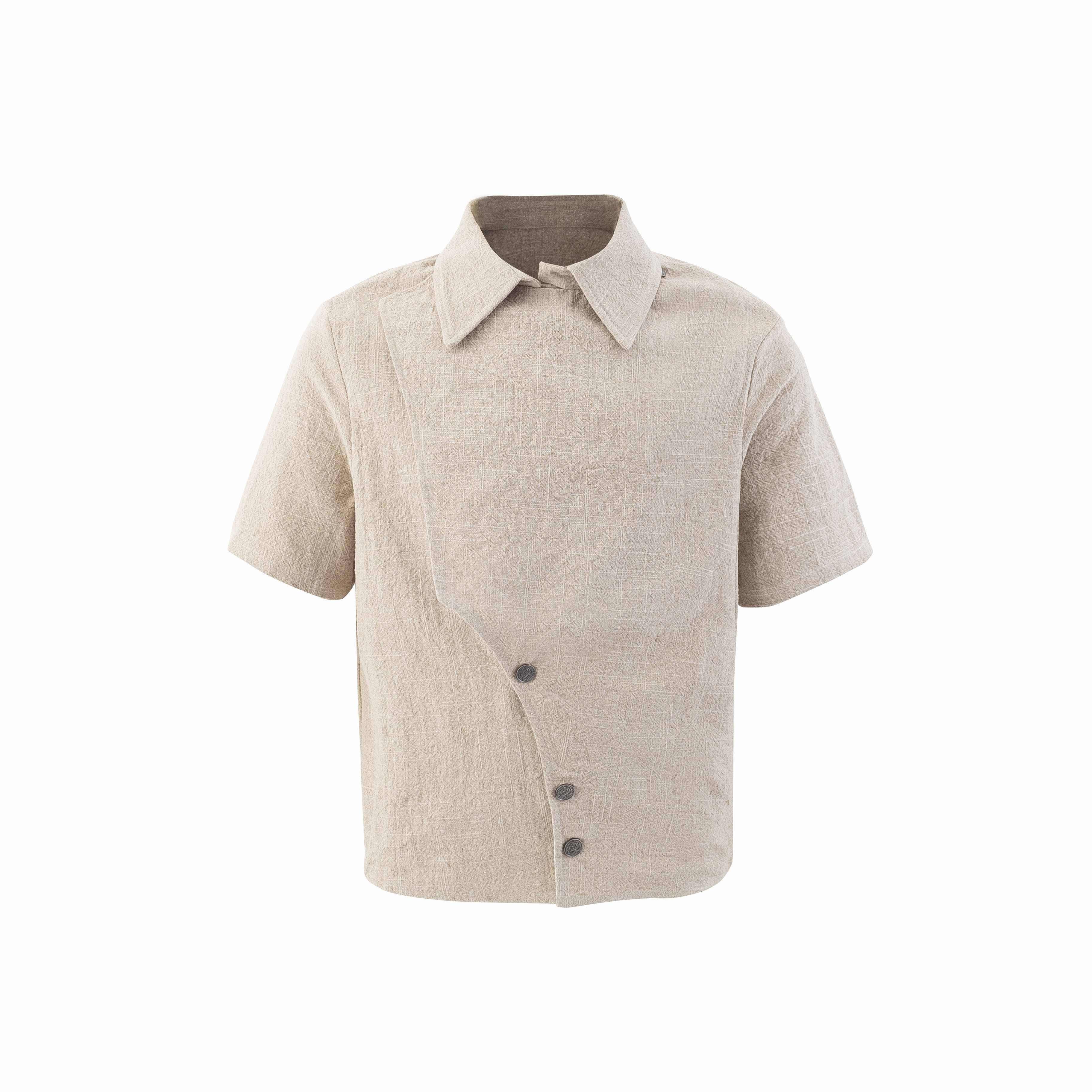 Hypeyourself_Breathable_Linen_Cotton_Loose_Fit_Open_Collar_Unisex_Short_Sleeve_Solid_Shirts_MISSTT