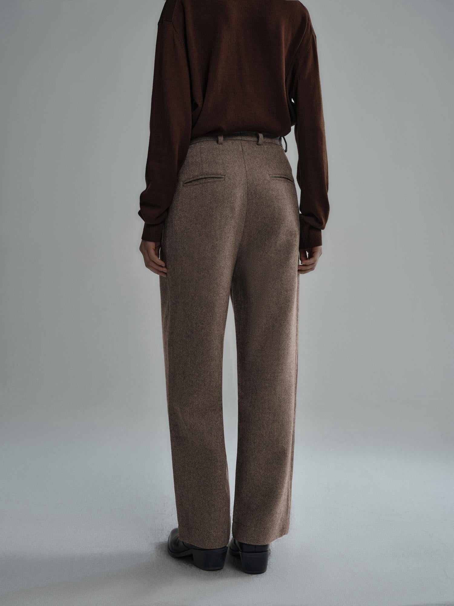 Hypeyourself Casual Cool Solid Black Dark Brown Youth Long Length Straight Pants