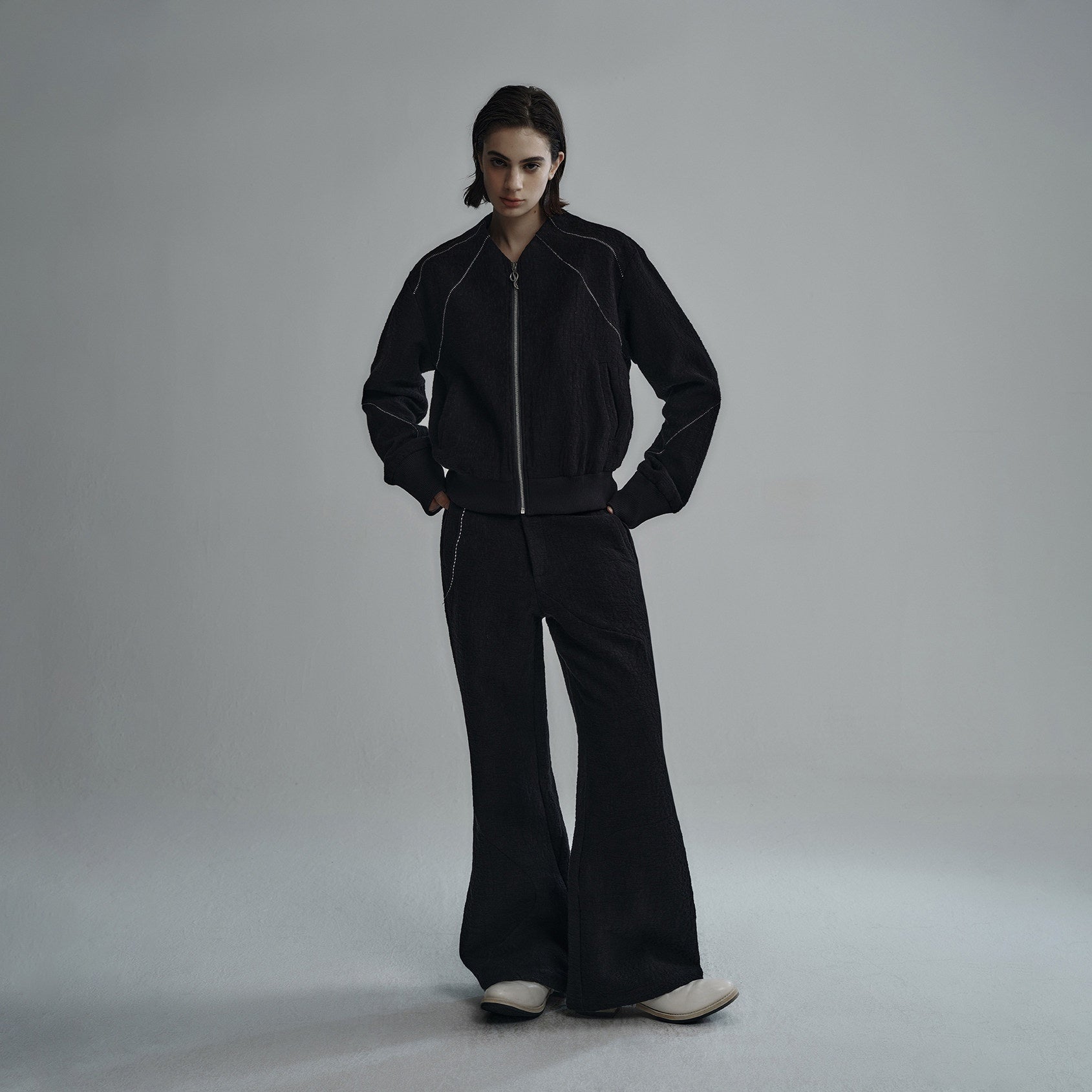 Hypeyourself_Cotton_Blend_Patchwork_Oversized_Unisex_Collarless_Zipper_Cropped_Jackets_MISSTT