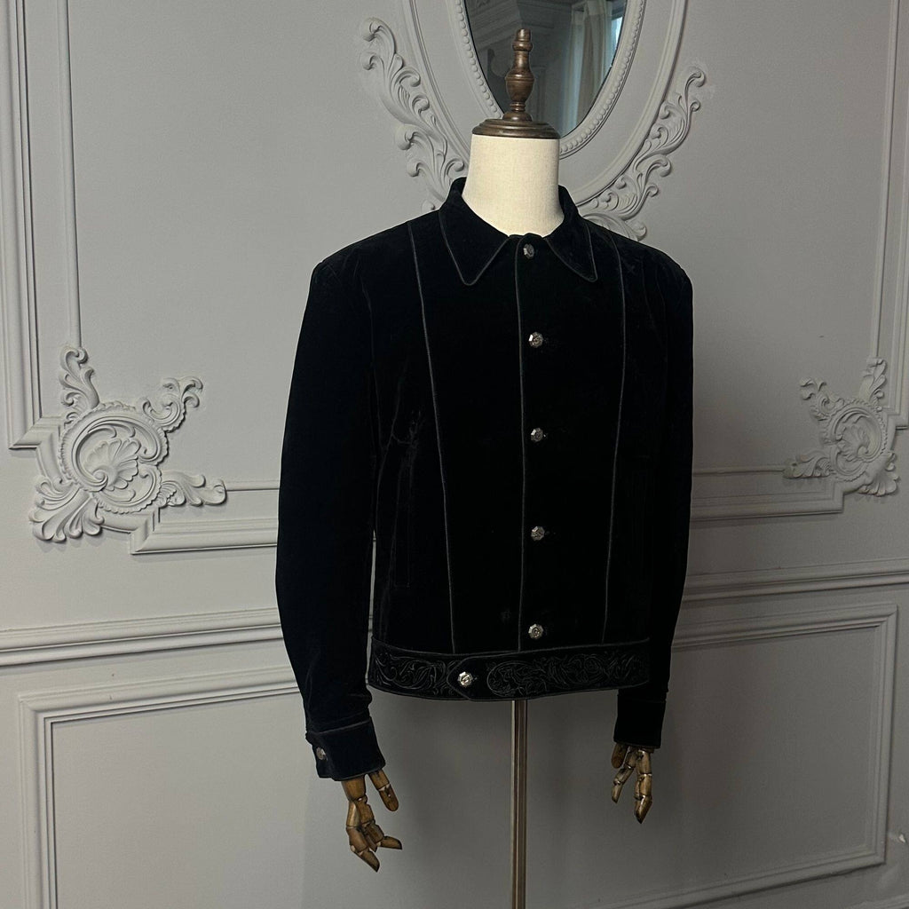 Hypeyourself_Embroidered_Denim_100%_Cotton_Retro_Regular_Turndown_Collar_Men_Cropped_Jackets_MISSTT
