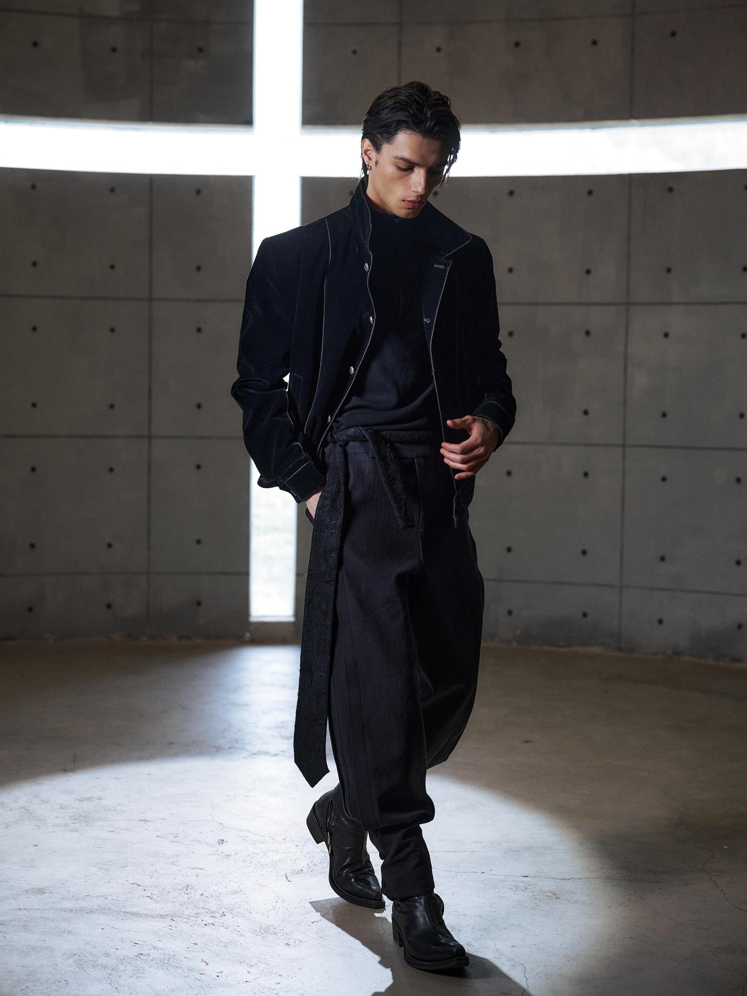 Hypeyourself Embroidered Denim 100% Cotton Retro Regular Turndown Collar Men Cropped Jackets