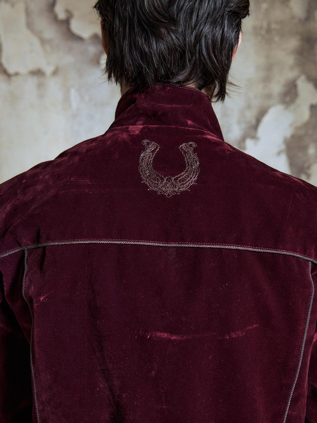 Hypeyourself Embroidered Denim 100% Cotton Retro Regular Turndown Collar Men Cropped Jackets