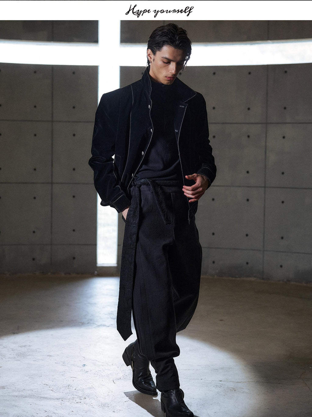 Hypeyourself Embroidered Denim 100% Cotton Retro Regular Turndown Collar Men Cropped Jackets