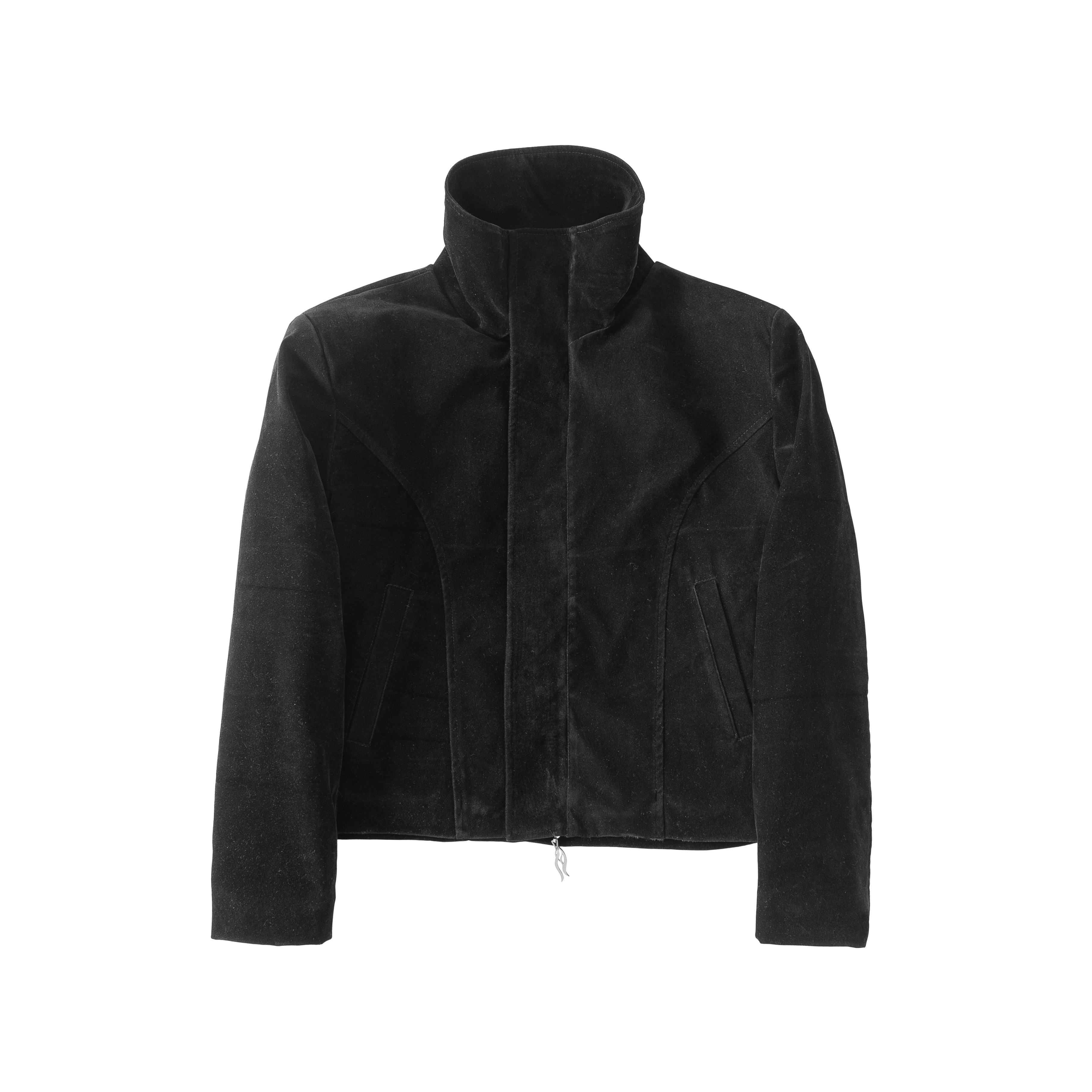 Hypeyourself_Embroidered_Suede_High_Collar_Thick_Minimal_Unisex_Black_Leather_Jackets_MISSTT
