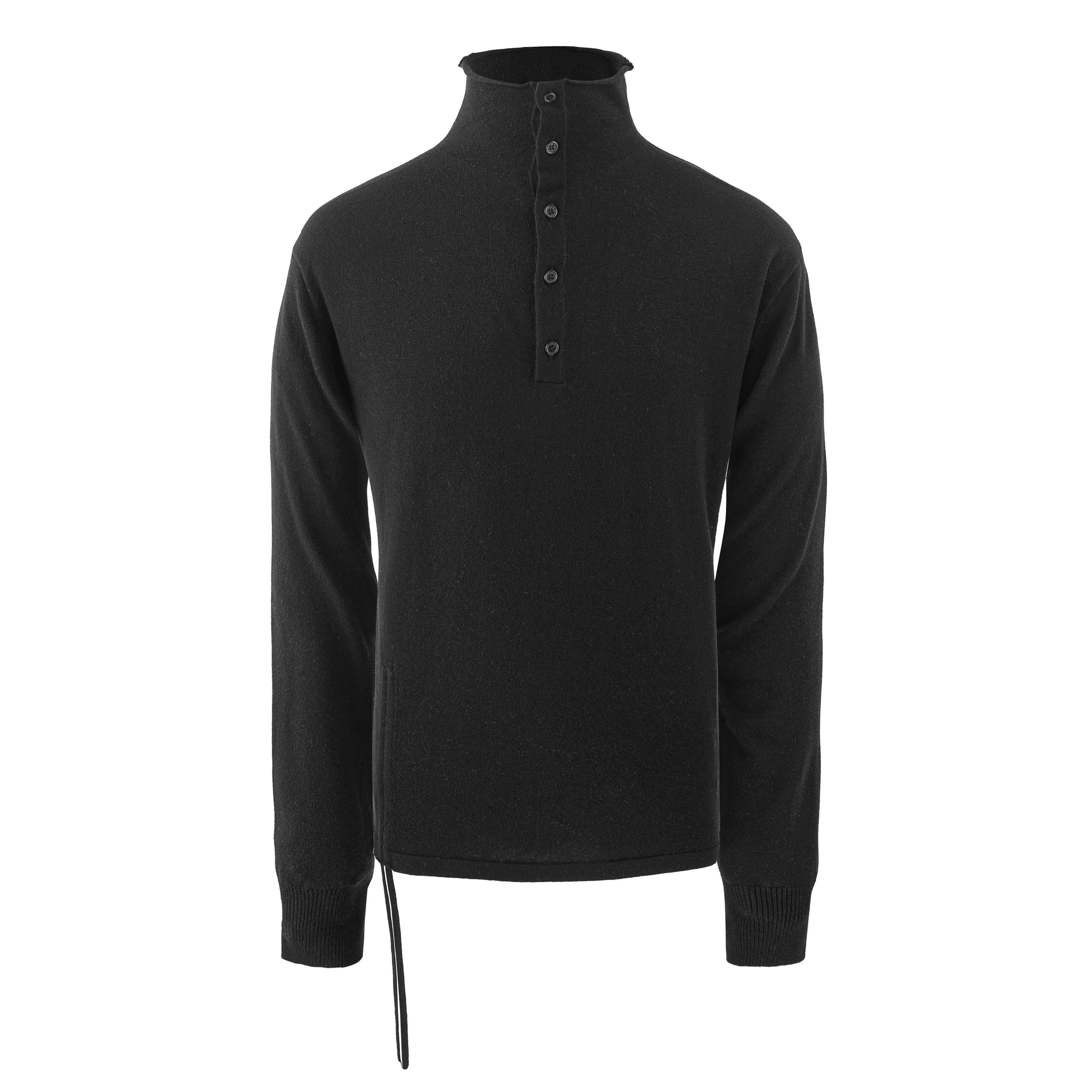 Hypeyourself_Embroidered_Wool_Loose_Fit_Half_Turtleneck_Button_Pullover_Unisex_Sweaters_MISSTT
