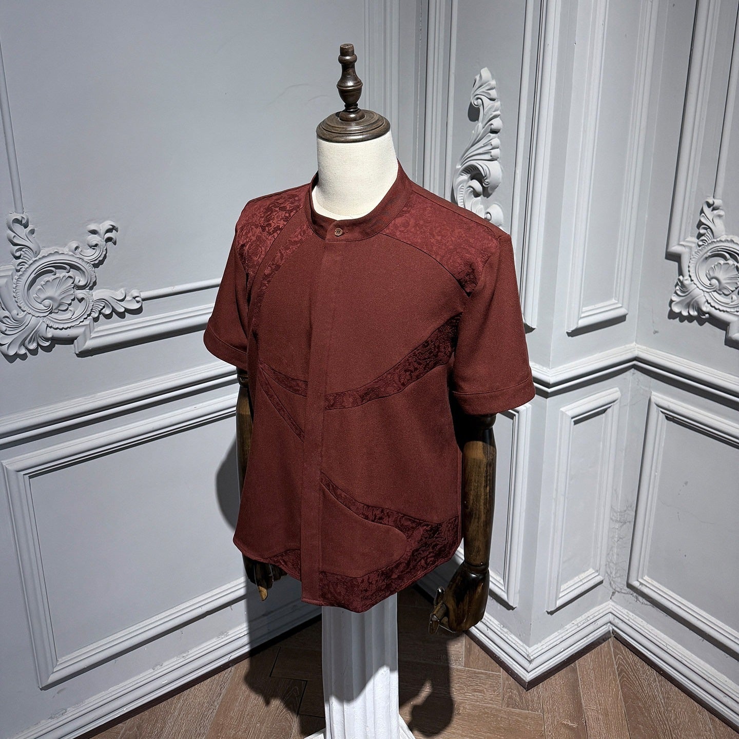 Hypeyourself_Lightweight_Patchwork_Mandarin_Collar_Unisex_Floral_Short_Sleeve_Linen_Shirts_MISSTT