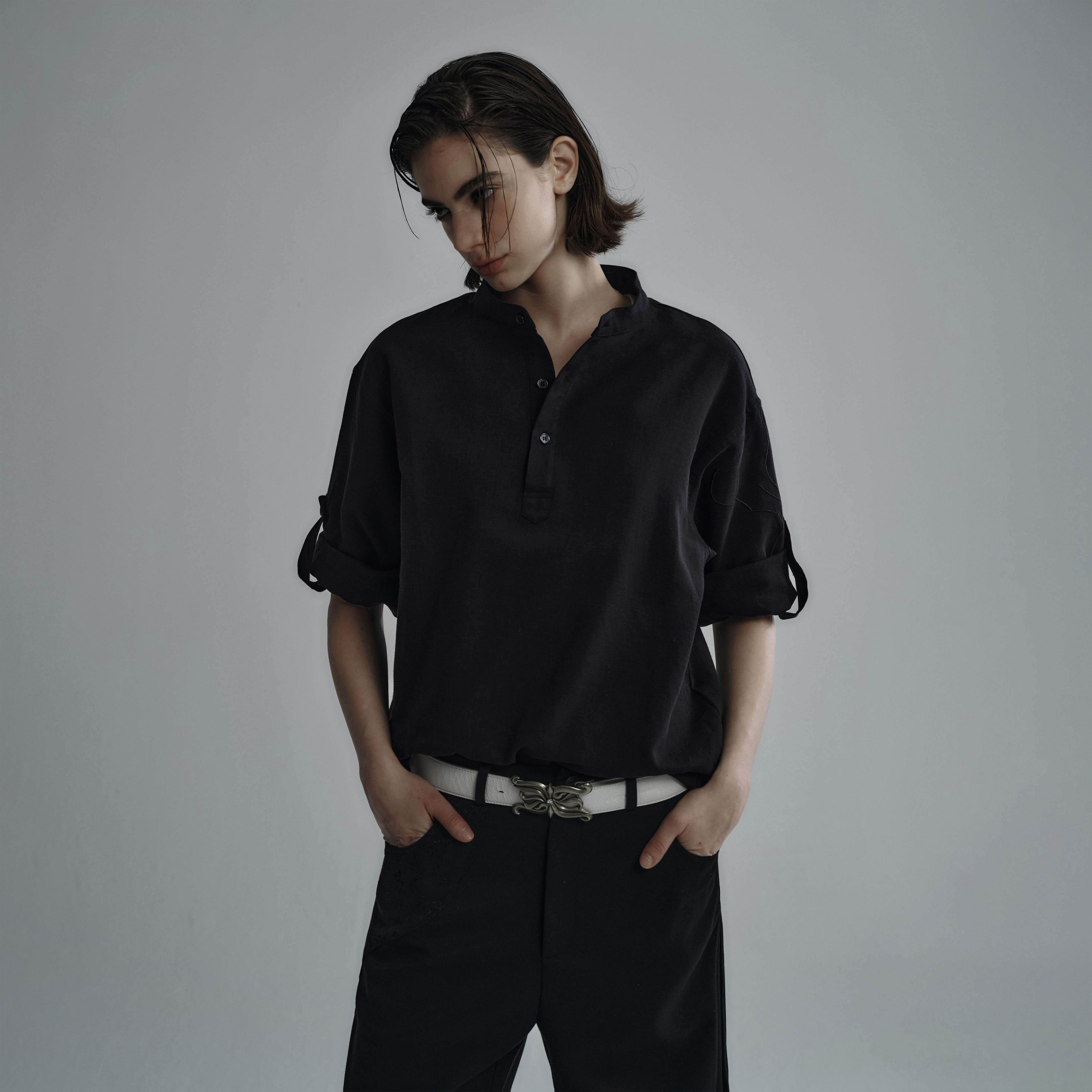 Hypeyourself_Lightweight_Relaxed_Half_Open_Collar_Unisex_Linen_Blend_Long_Sleeve_Shirts_MISSTT