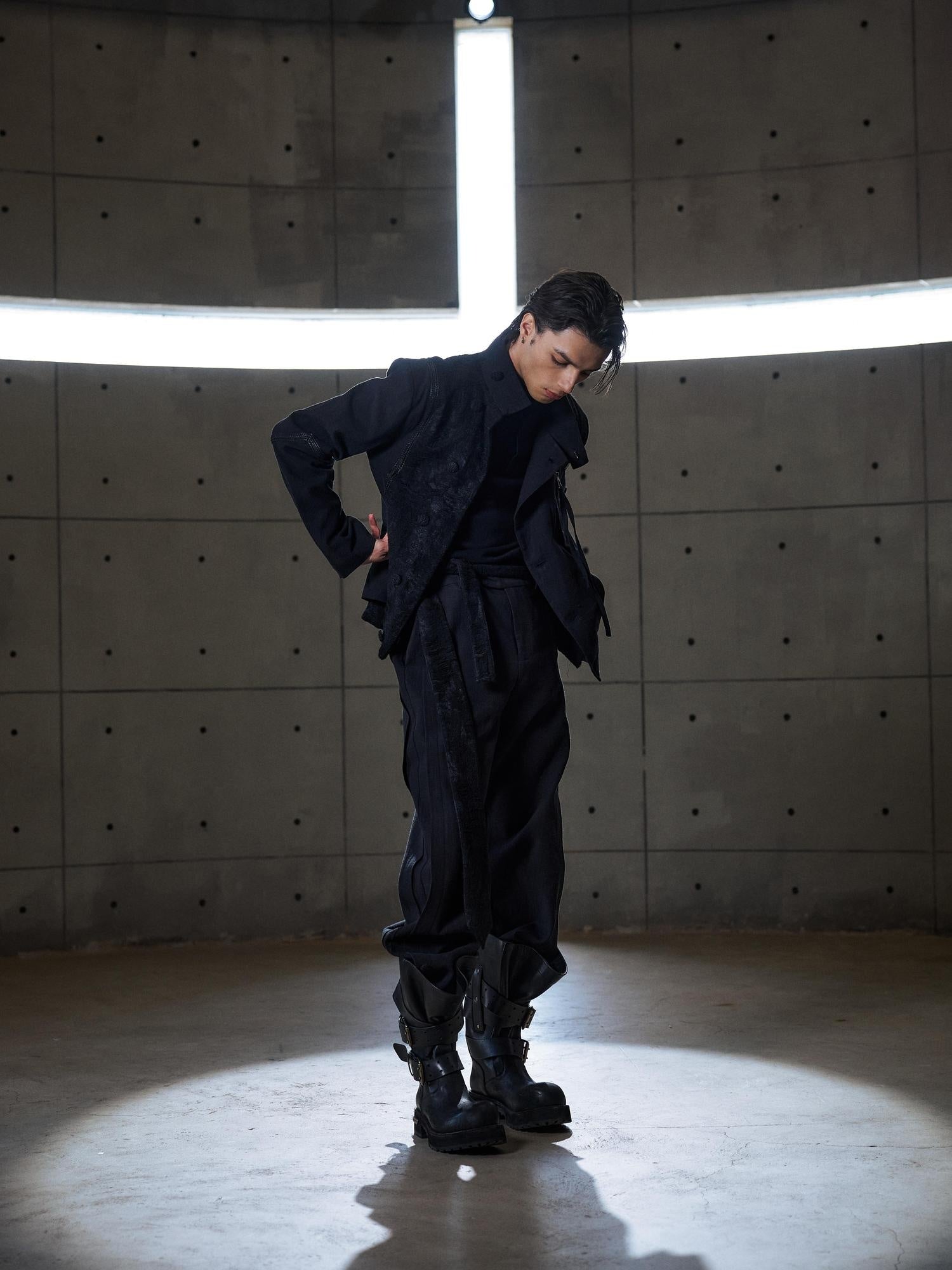 Hypeyourself Linen Blend Waist Cinch Vintage Patchwork Unisex Button Collar Cropped Jackets