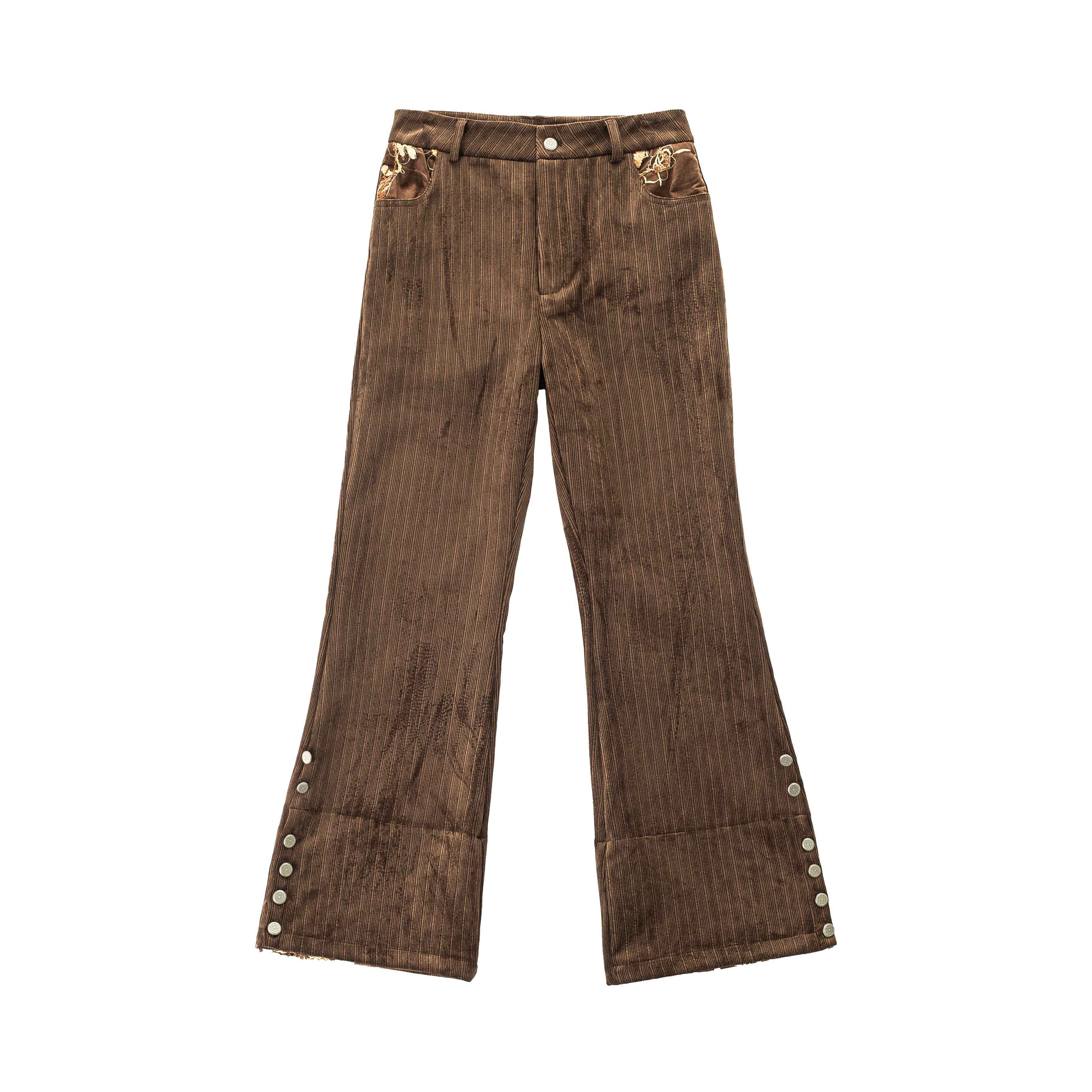 Hypeyourself_Loose_Fit_Edgy_Urban_Casual_Teen_Solid_Brown_Wide_Leg_Flared_Pants_MISSTT