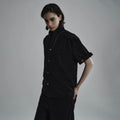 Hypeyourself_Non_Iron_Casual_Fit_Open_Front_Unisex_Black_Wool_Blend_Short_Sleeve_Shirts_MISSTT