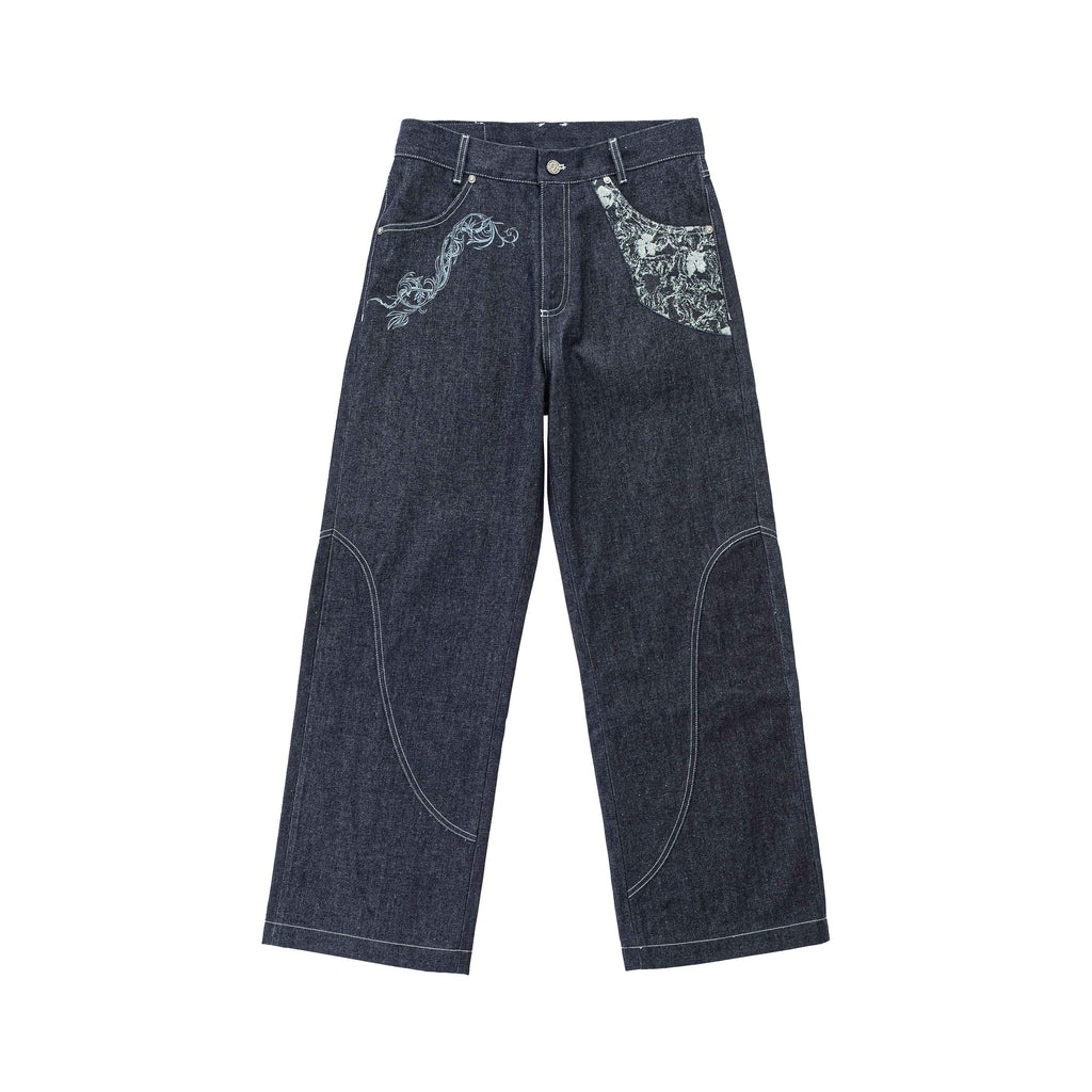 Hypeyourself_Selvedge_Denim_Patchwork_Mid_Rise_Stainproof_Loose_Casual_Straight_Leg_Jeans_MISSTT