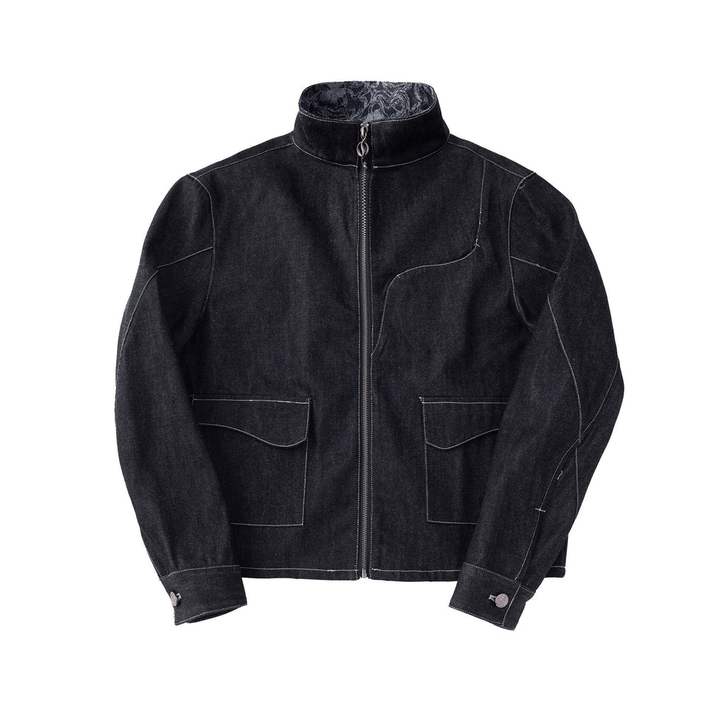 Hypeyourself_Selvedge_Loose_Fit_Stand_Collar_Zip_Front_Youth_Urban_Streetwear_Denim_Jackets_MISSTT