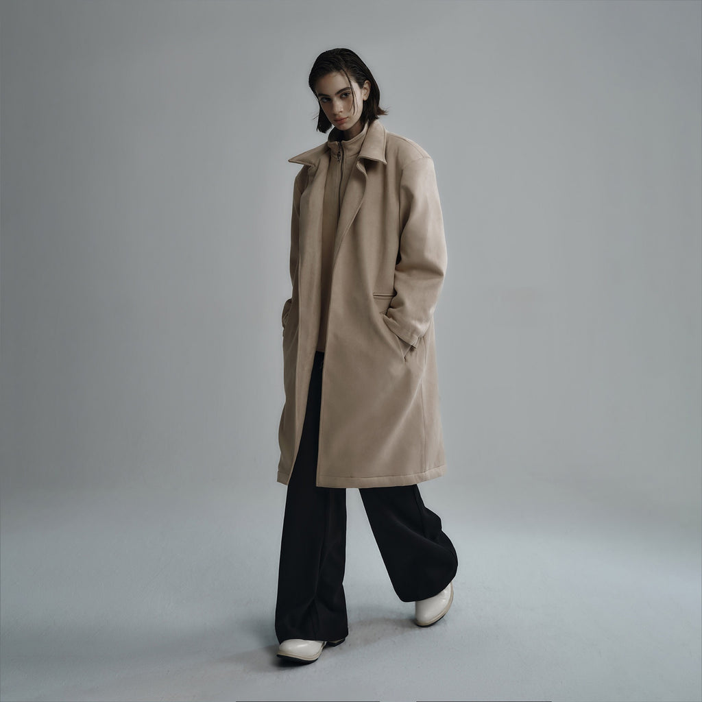 Hypeyourself_Stylish_Urban_Lapel_Mid_Length_Zipper_Solid_Color_Women_Black_Beige_Long_Coats_MISSTT