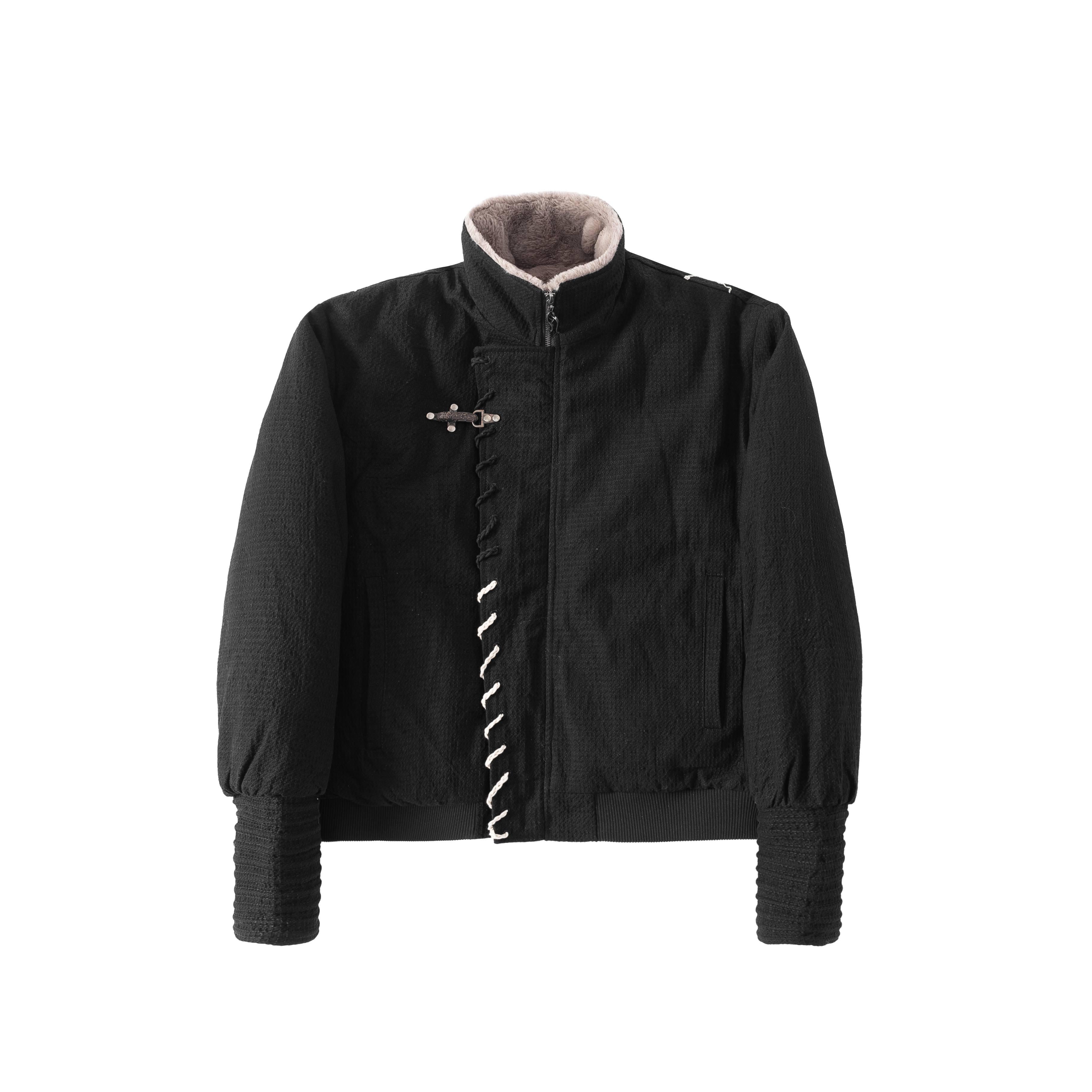 Hypeyourself_Thick_Warm_Cotton_Filled_Loose_Stand_Collar_Casual_Black_Puffer_Jackets_MISSTT