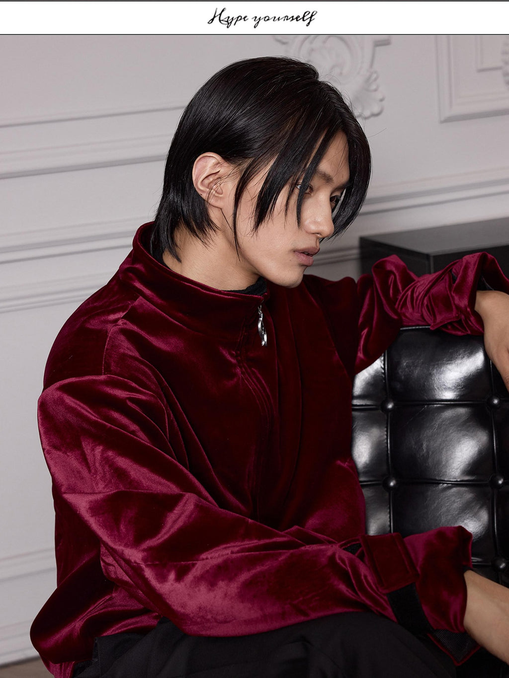 Hypeyourself Velvet Crisscross Tie Boxy Urban Unisex Everyday Zipper Short Cropped Jackets
