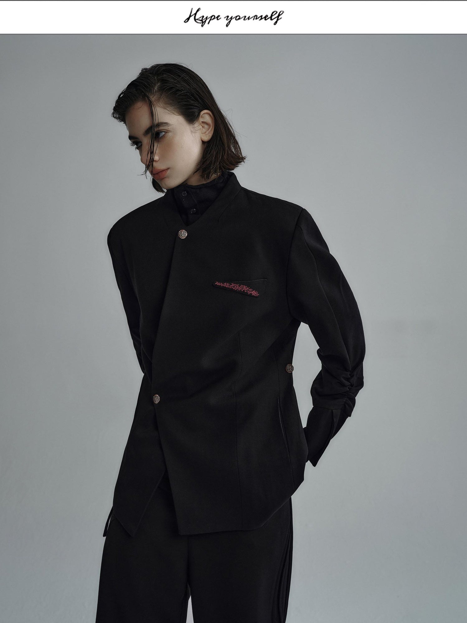Hypeyourself Versatile Two Button Notch Lapel Single Vent Standard Fit Casual Blazers