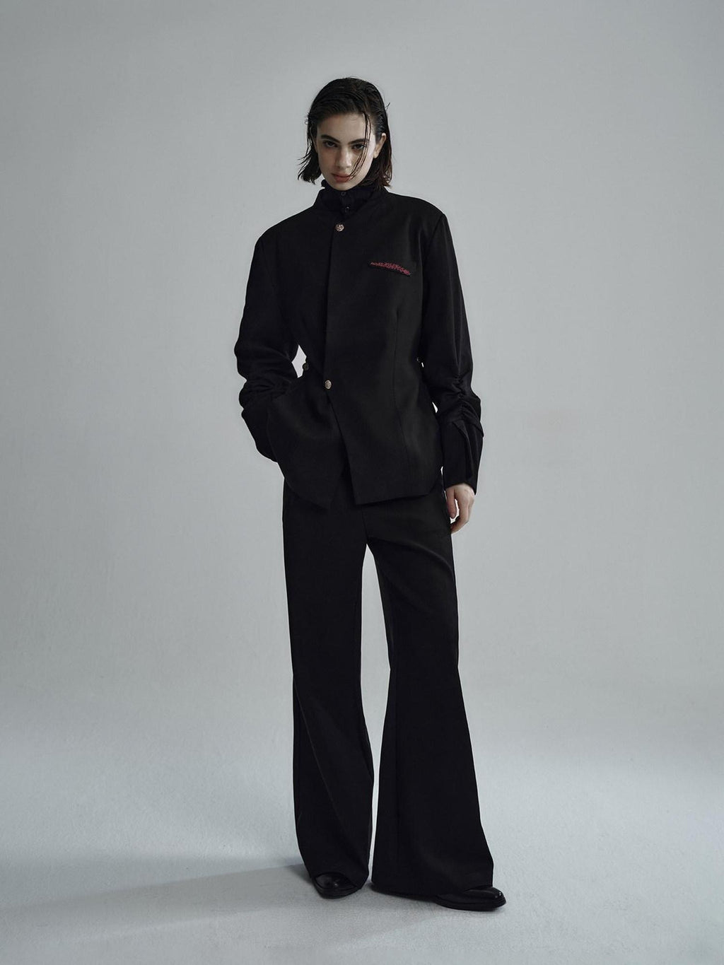 Hypeyourself Versatile Two Button Notch Lapel Single Vent Standard Fit Casual Work Blazers