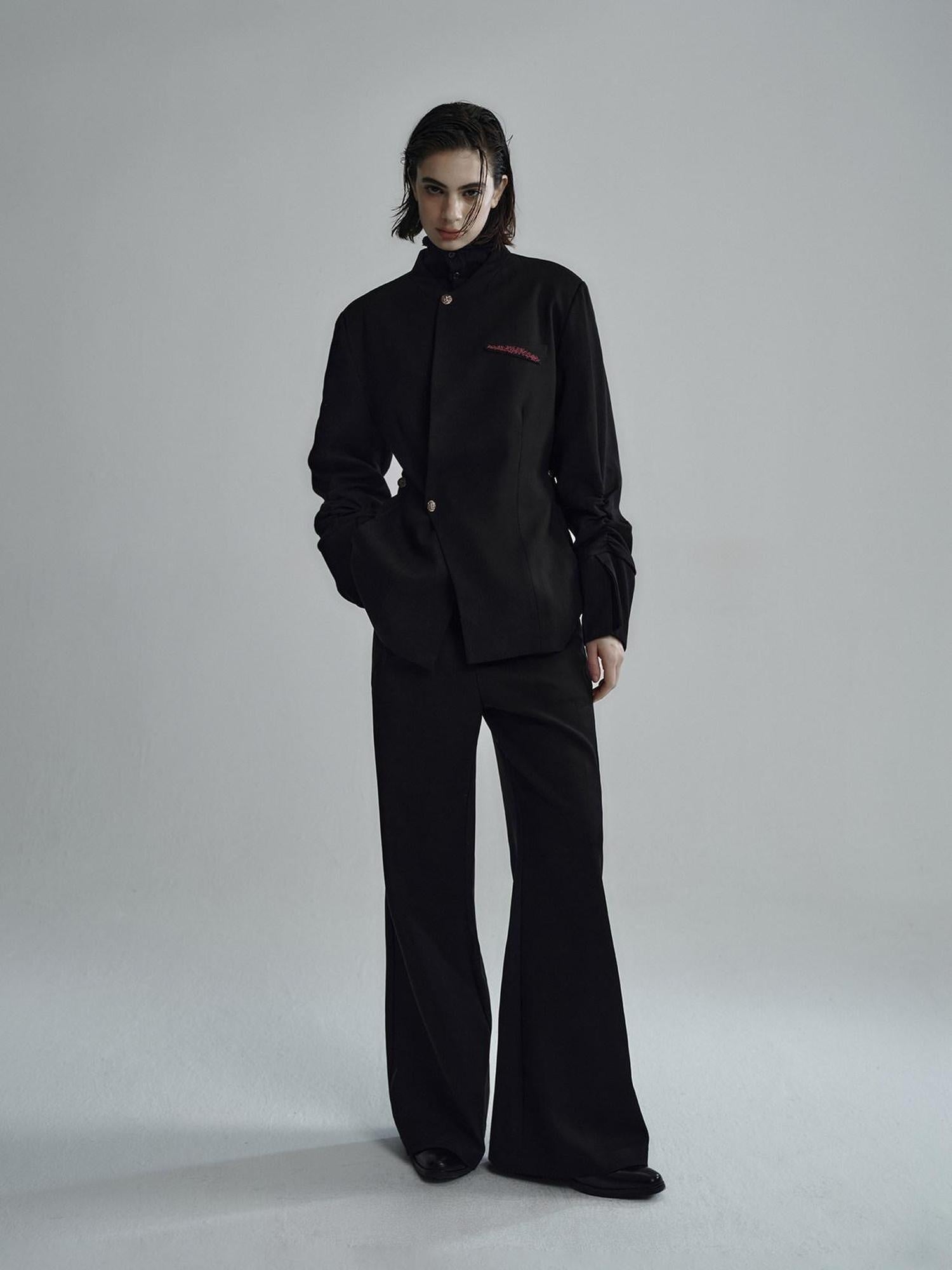 Hypeyourself Versatile Two Button Notch Lapel Single Vent Standard Fit Casual Work Blazers