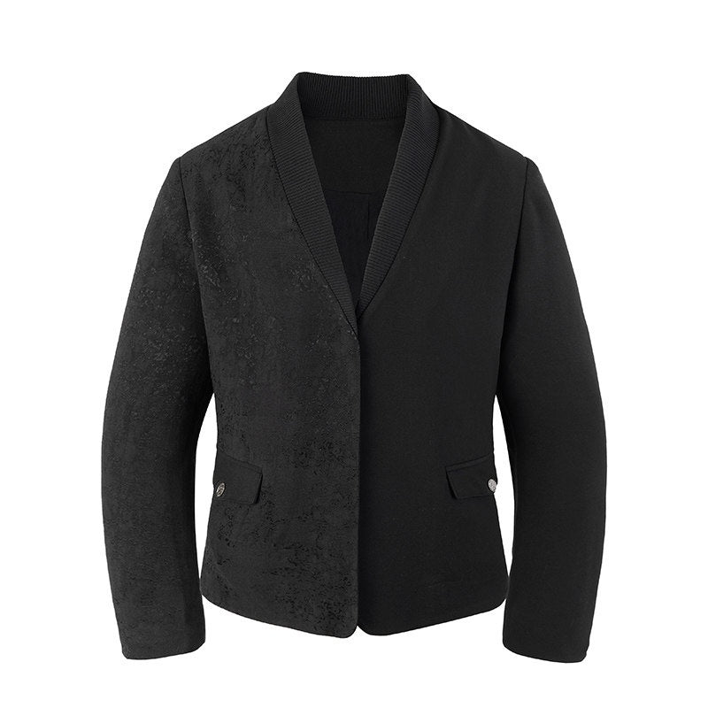 Hypeyourself_Viscose_Linen_Blend_Urban_Relaxed_Patchwork_Unisex_V-neck_White_Black_Blazers_MISSTT