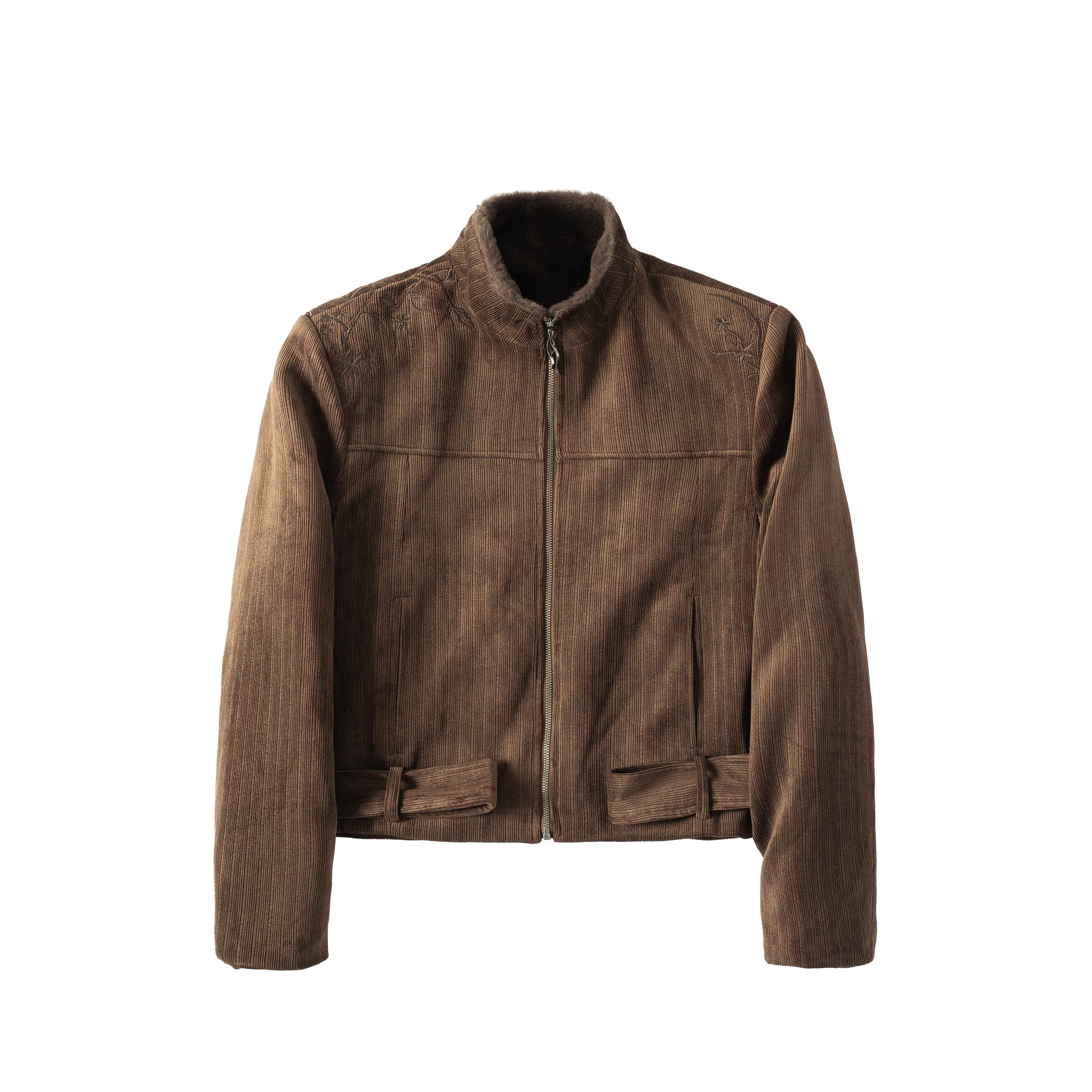 Hypeyourself_Warm_Embossed_Corduroy_Stand_Collar_Men_Daily_Polyester_Zipper_Cropped_Jackets_MISSTT