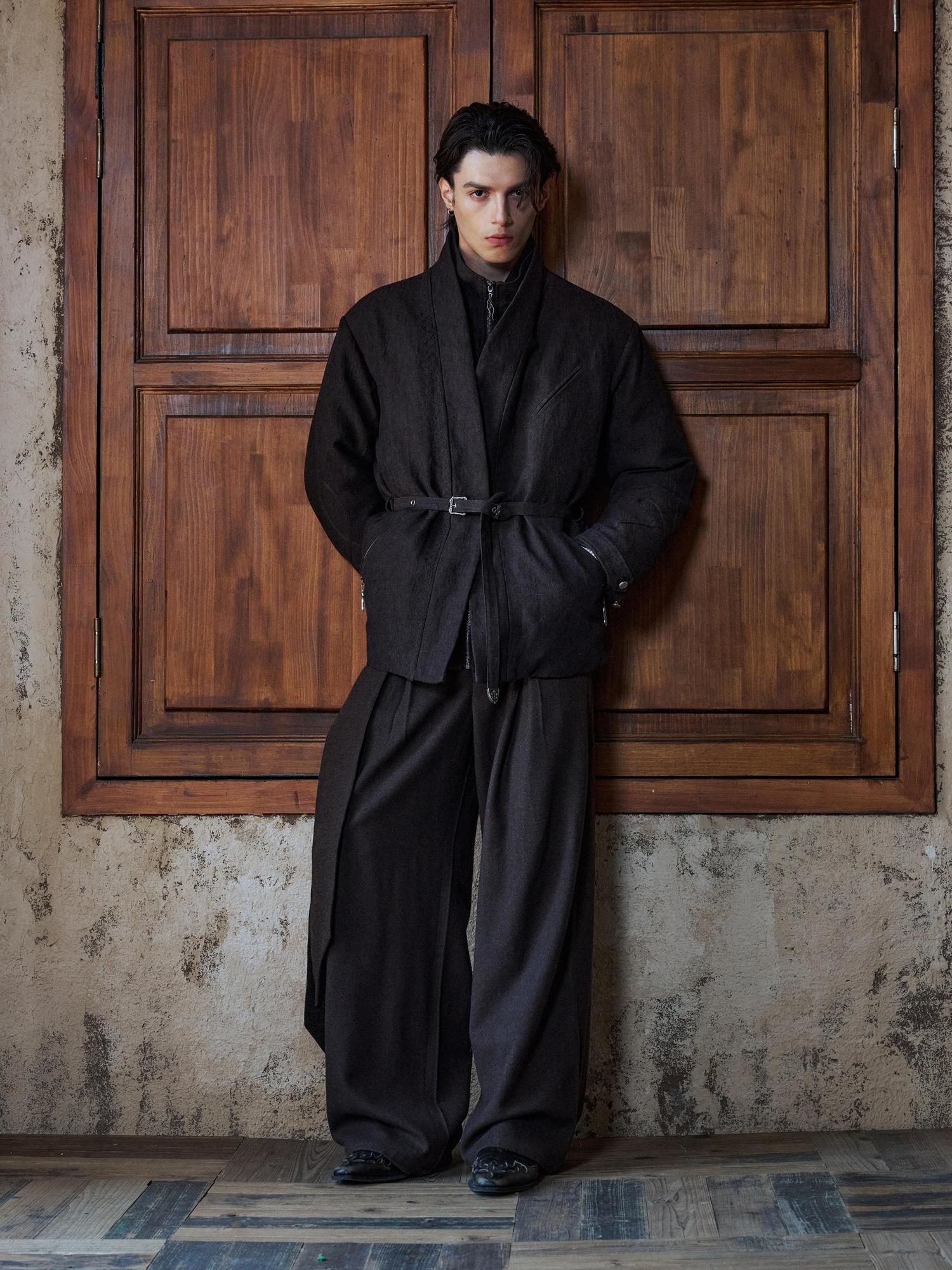 Hypeyourself Warm White Goose Down Thick Layered Zip Closure Neutral Daily Black Trench Coats