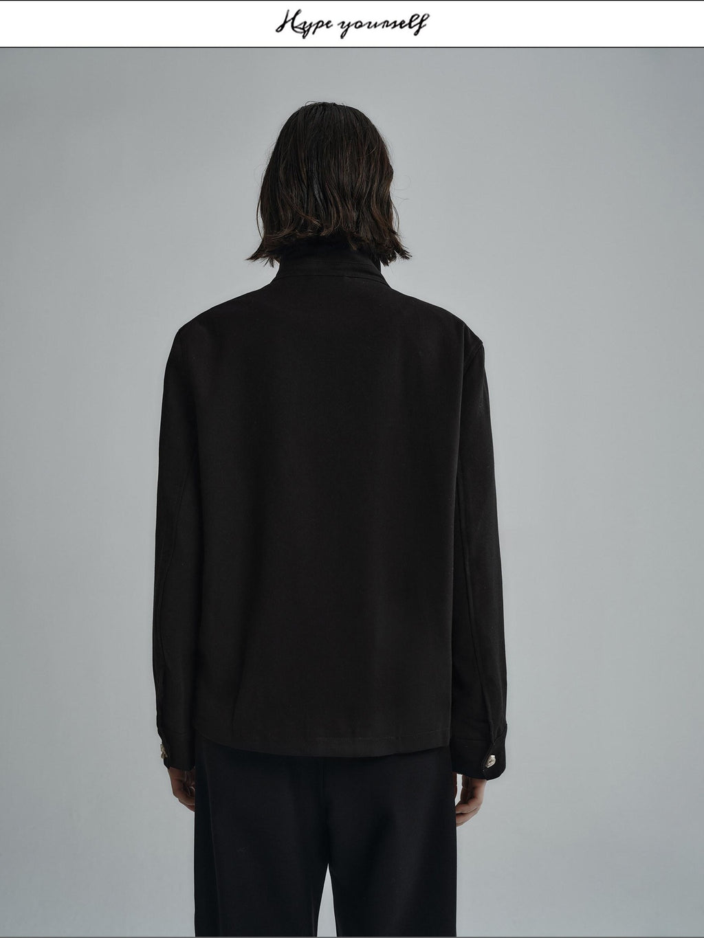 Hypeyourself Wool Blend Minimalist Stand Collar Unisex Everyday Short Cropped Jackets