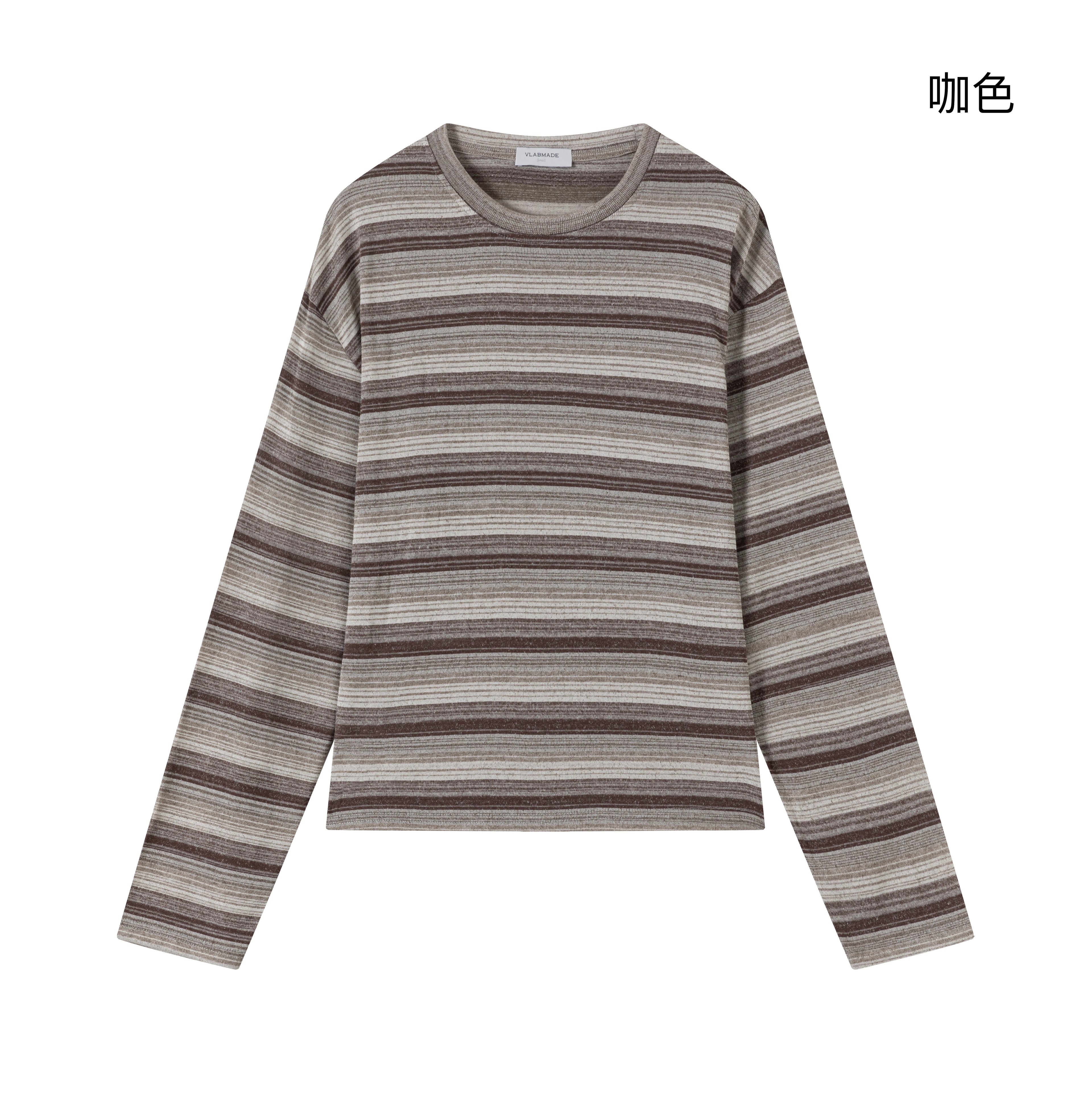VLABMADE_Breathable_Wrinkle_Resistant_Washed_Striped_Loose_Unisex_Long_Sleeve_T-Shirts_MISSTT