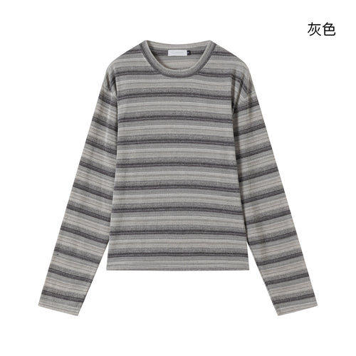 VLABMADE_Breathable_Wrinkle_Resistant_Washed_Striped_Loose_Unisex_Long_Sleeve_T-Shirts_MISSTT