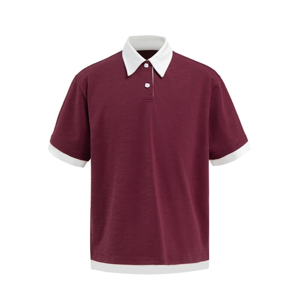 VLABMADE_Bamboo_Slub_Non_Iron_Colorblock_Loose_Fit_Men_Stretch_Short_Sleeve_Polo_Shirts_MISSTT