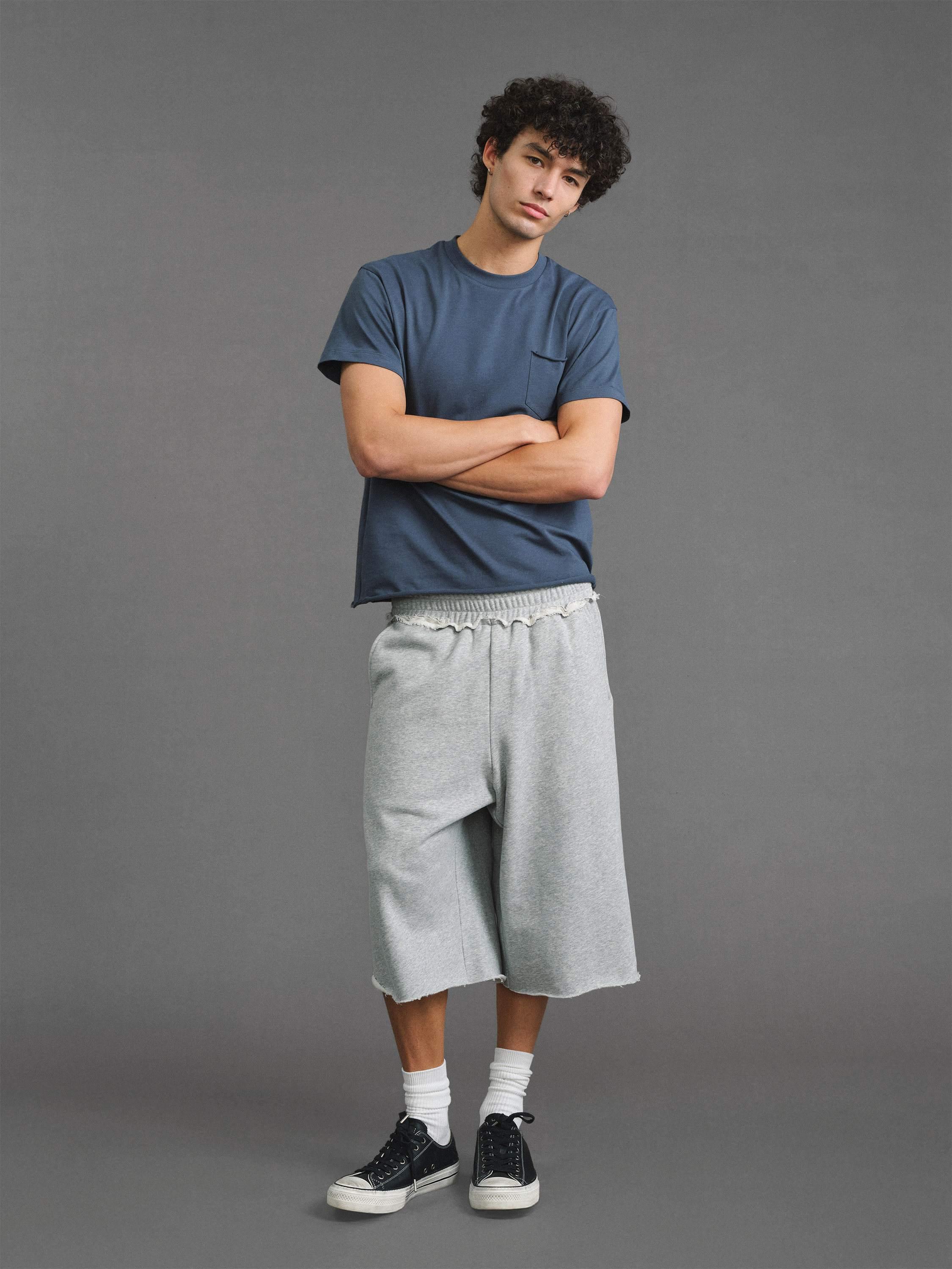 VLABMADE_Breathable_Cotton_Blend_Frayed_Hem_Loose_Mid_Rise_Neutral_Street_Sweat_Shorts_MISSTT