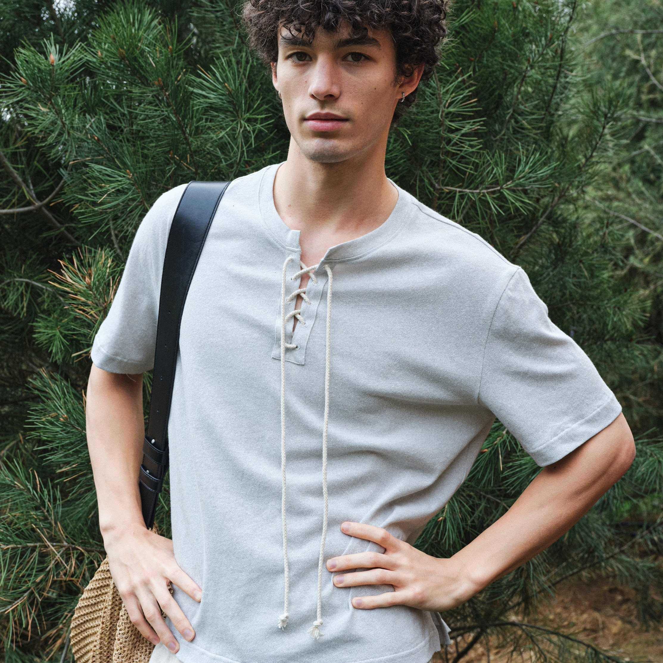 VLABMADE_Breathable_Cotton_Linen_V-neck_Patchwork_Tie_Loose_Unisex_Short_Sleeve_T-Shirts_MISSTT
